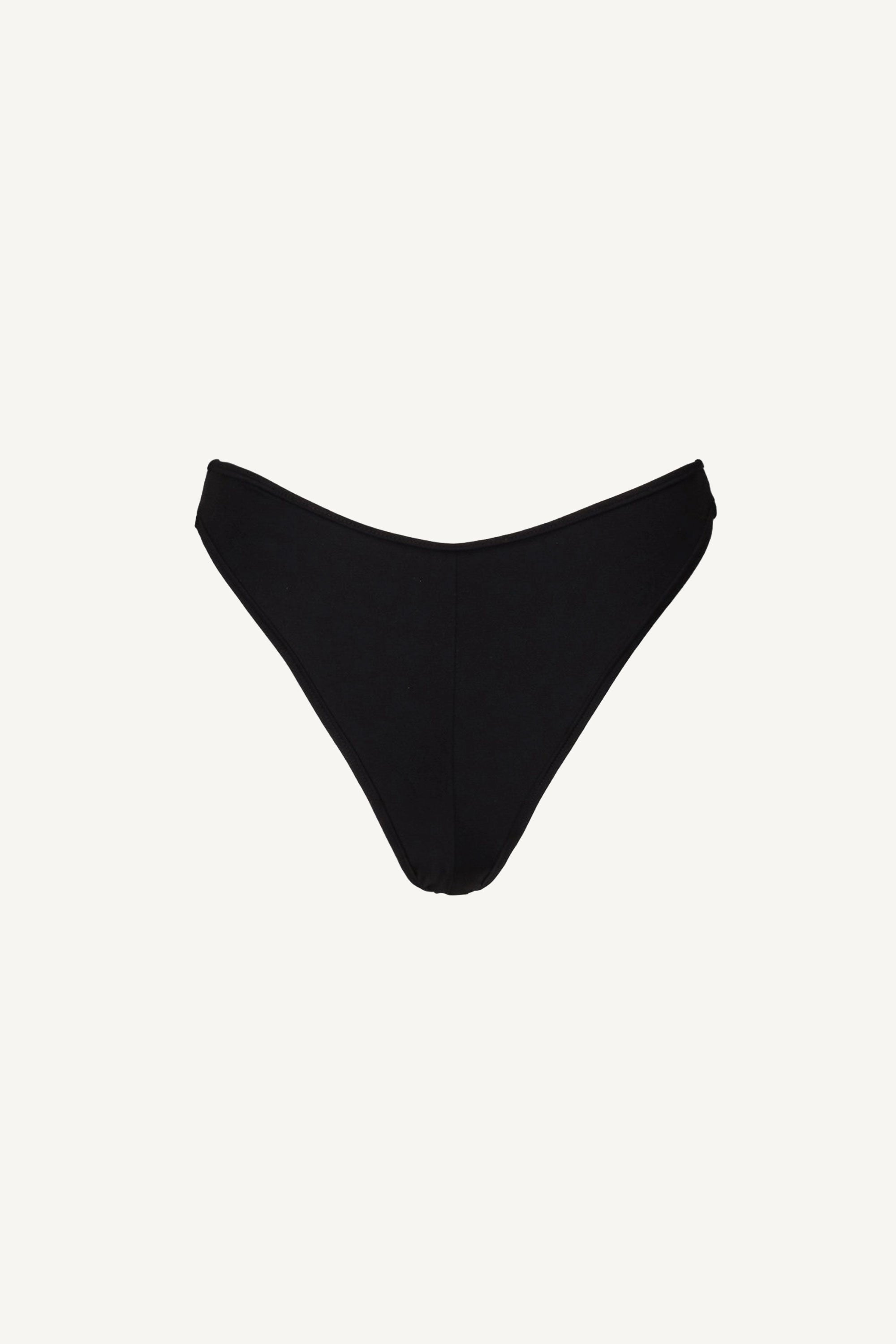 Slip de baie One-Tone cu talie în V Negru