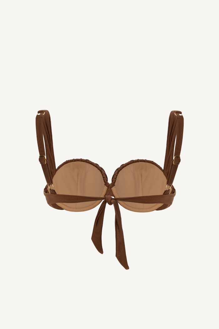 Bronzite Ruched Balconette Underwire Top