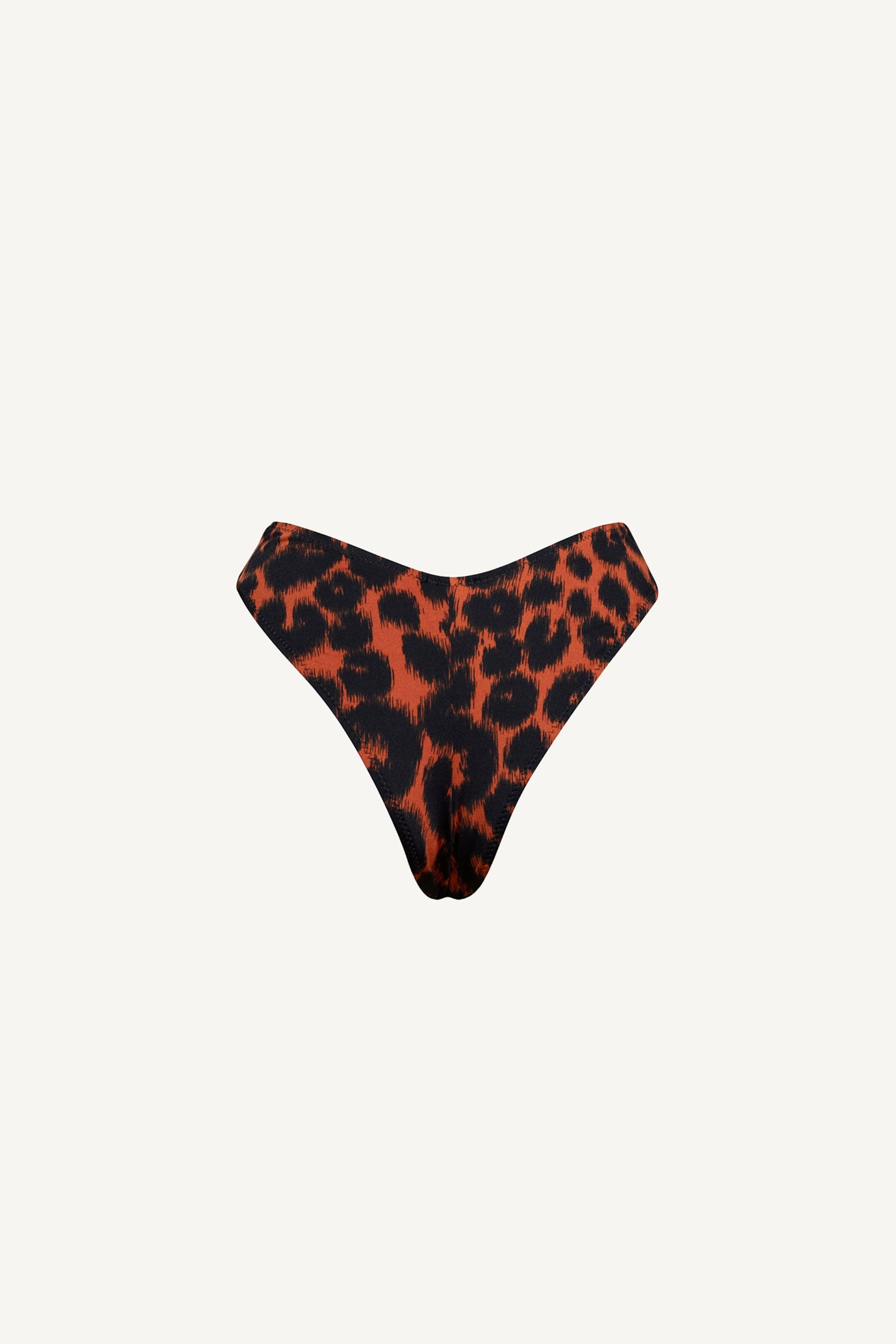 Slip de baie cu talie în V și imprimeu Leopard