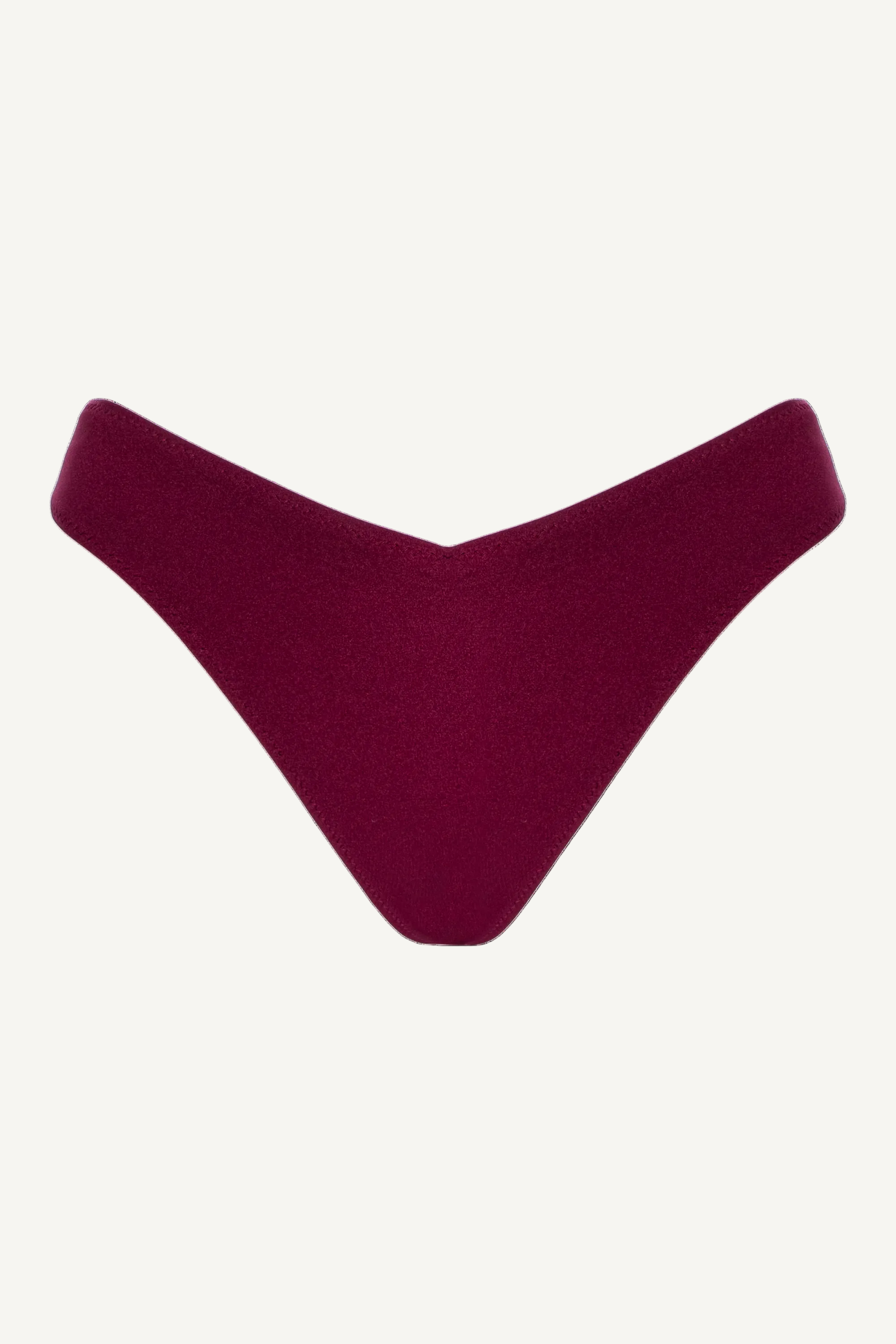 Burgundy V-Cut Bottom