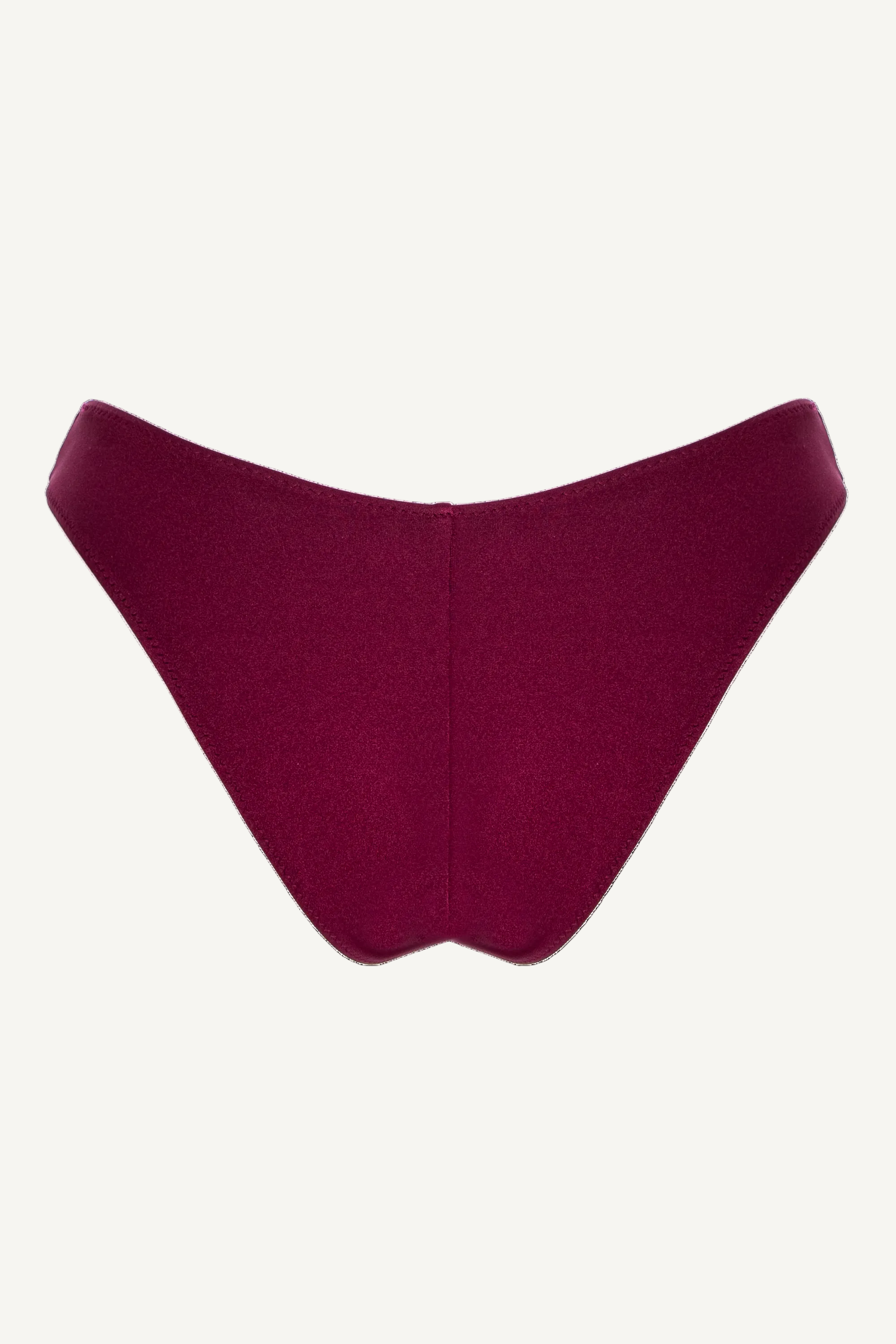 Burgundy V-Cut Bottom