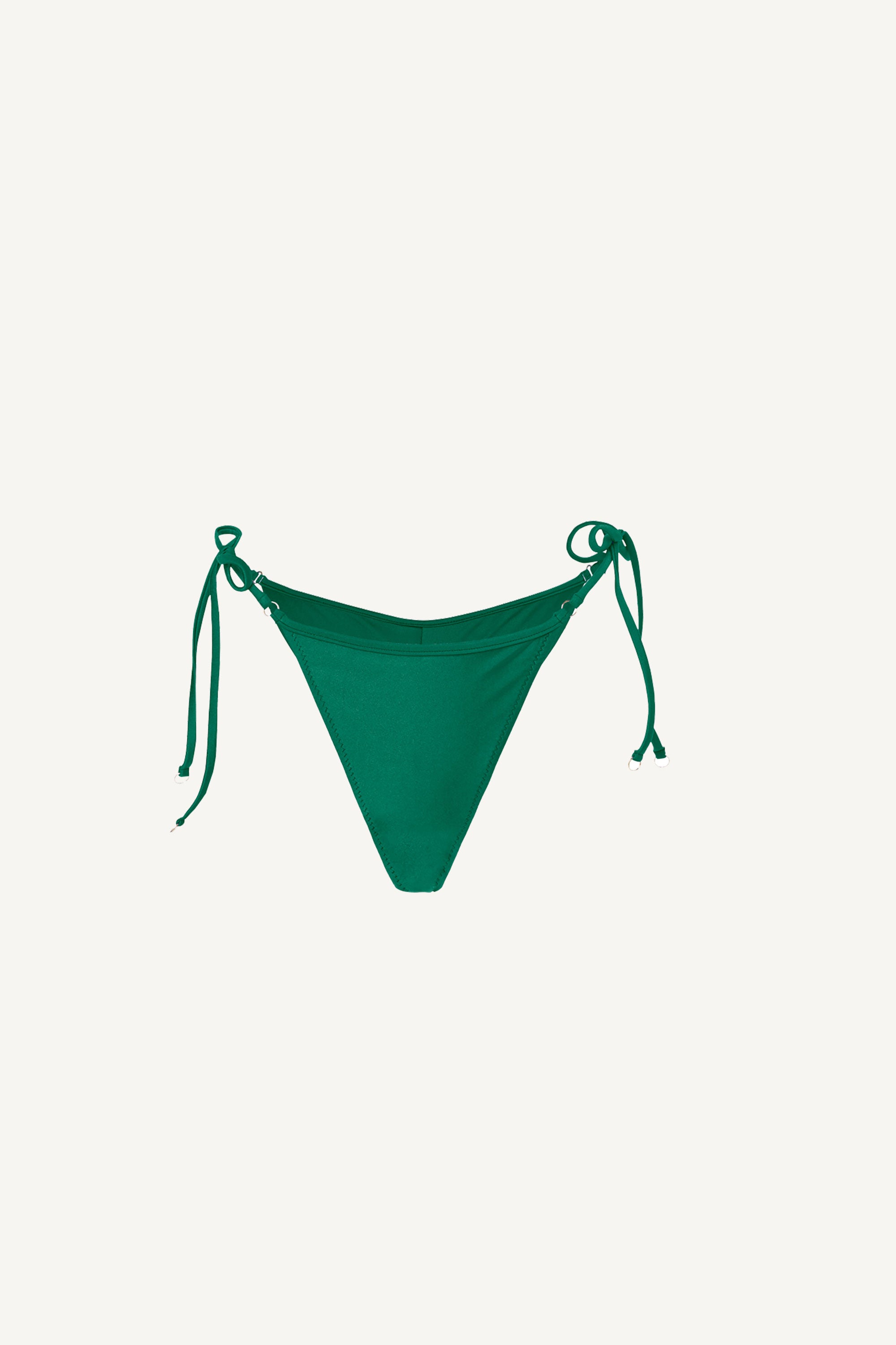 Slip de baie brazilian cu șnur Verde Smarald
