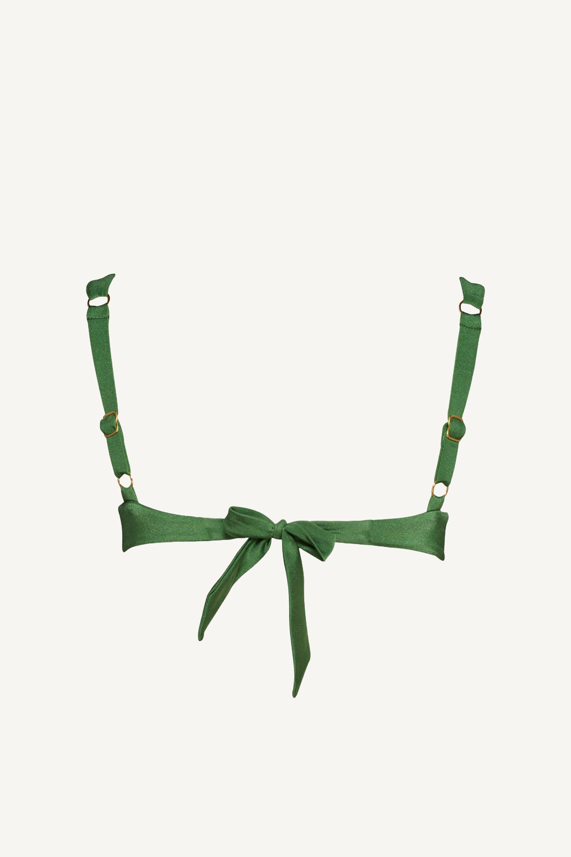 Sutien de baie Balconette drapat Forest Green