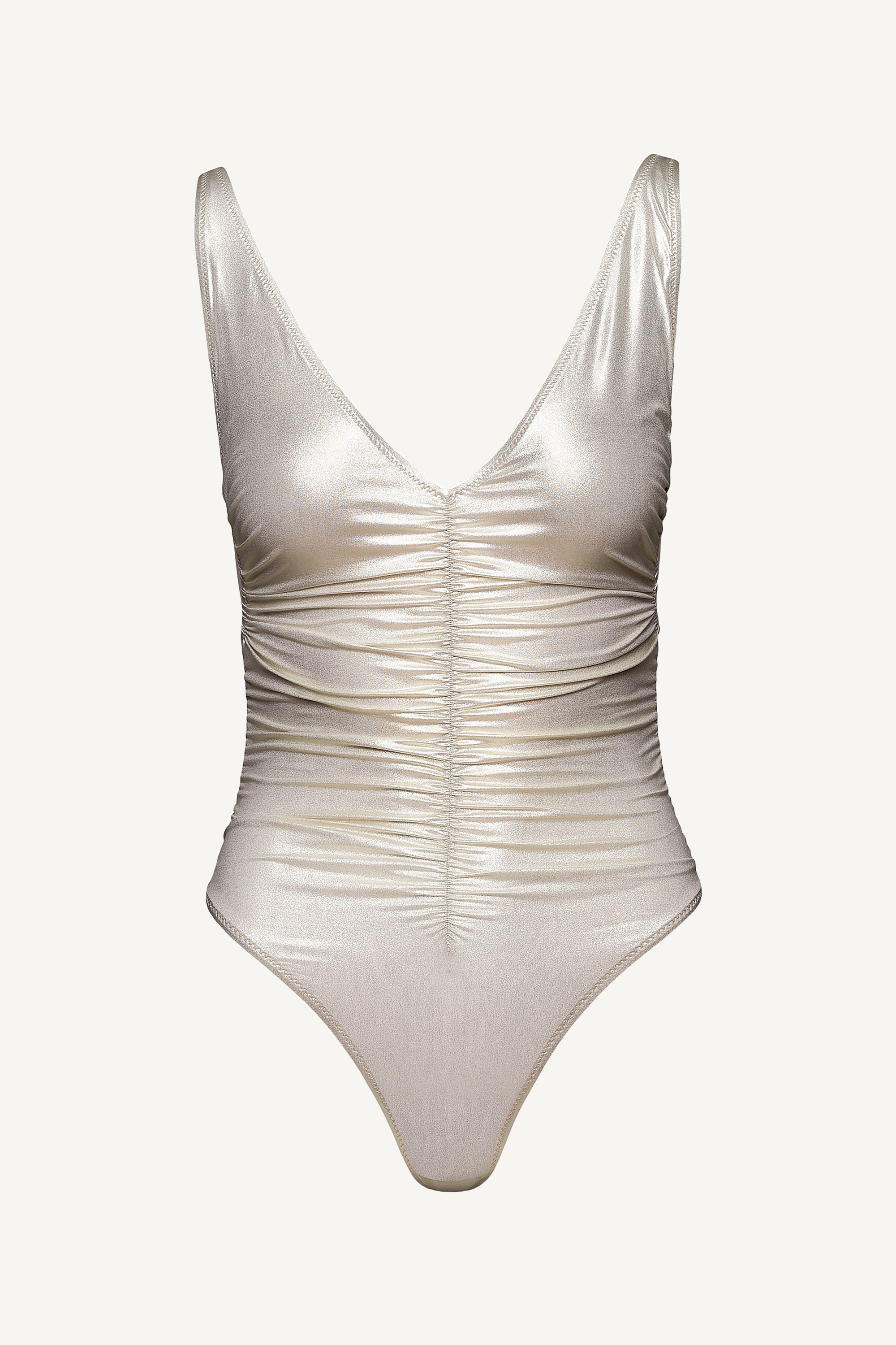 Costum de baie întreg Formentera Alb metalic