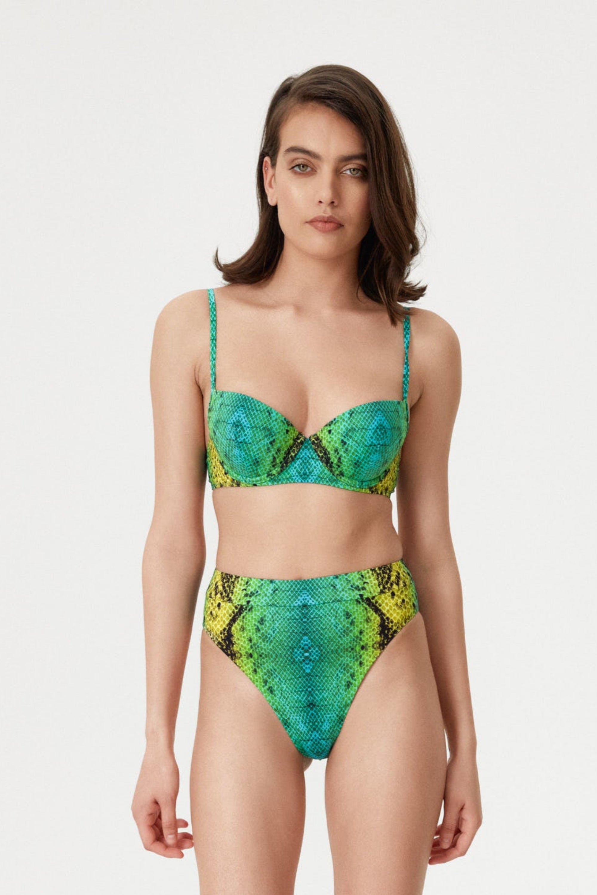 Green Snake High Waist Briefs