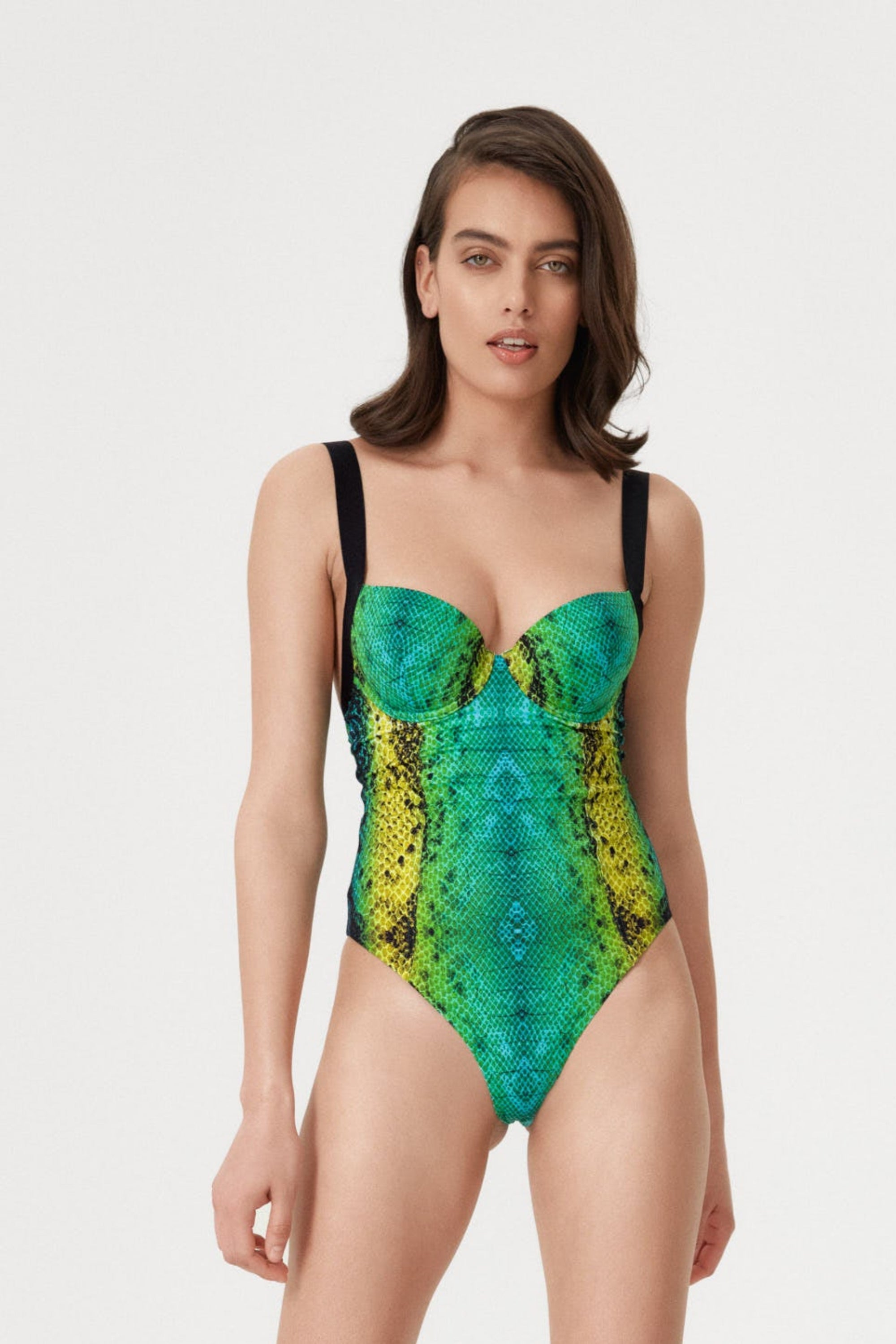 Green Snake Push-Up One Piece