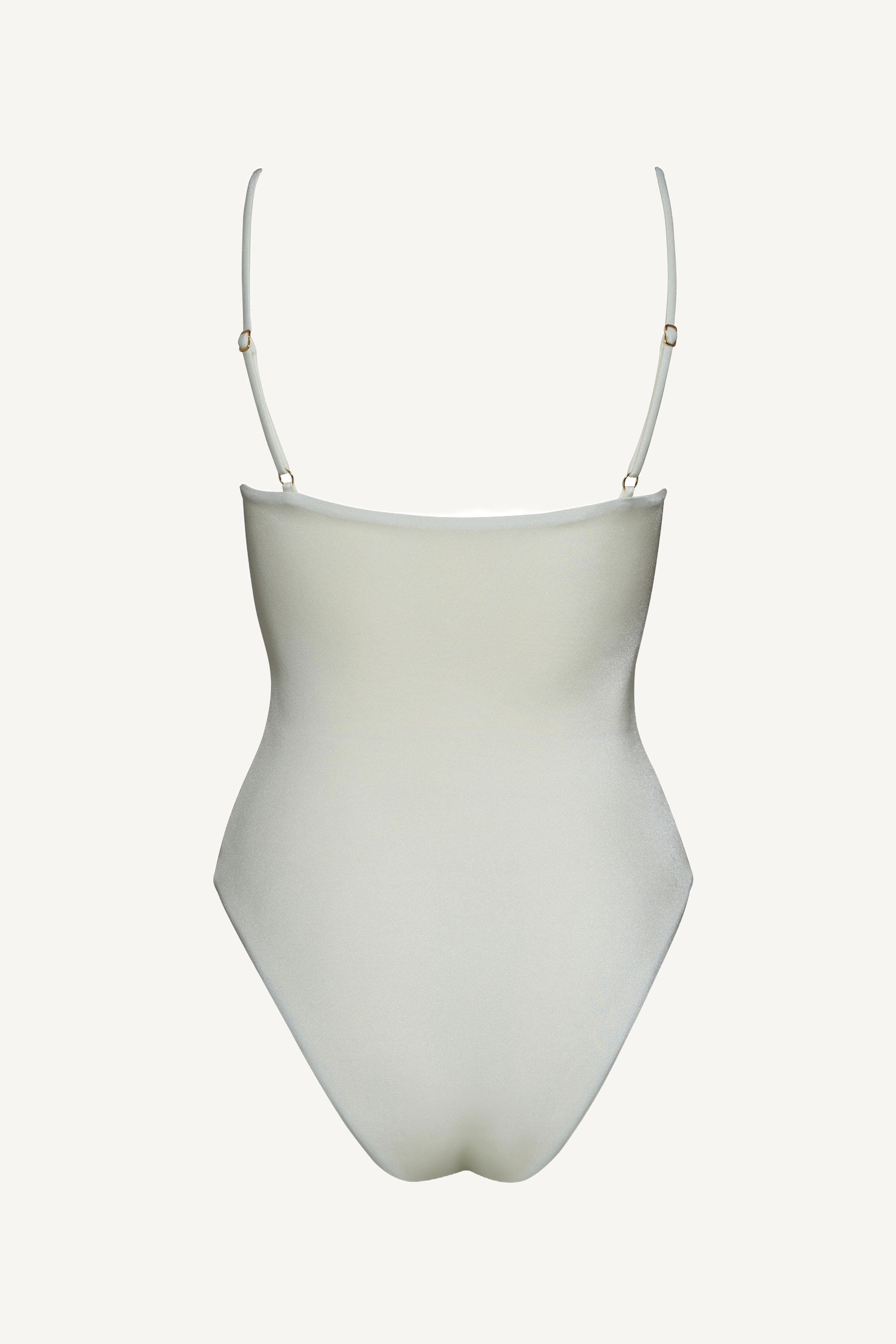 Costum de baie întreg cu spirală Alb