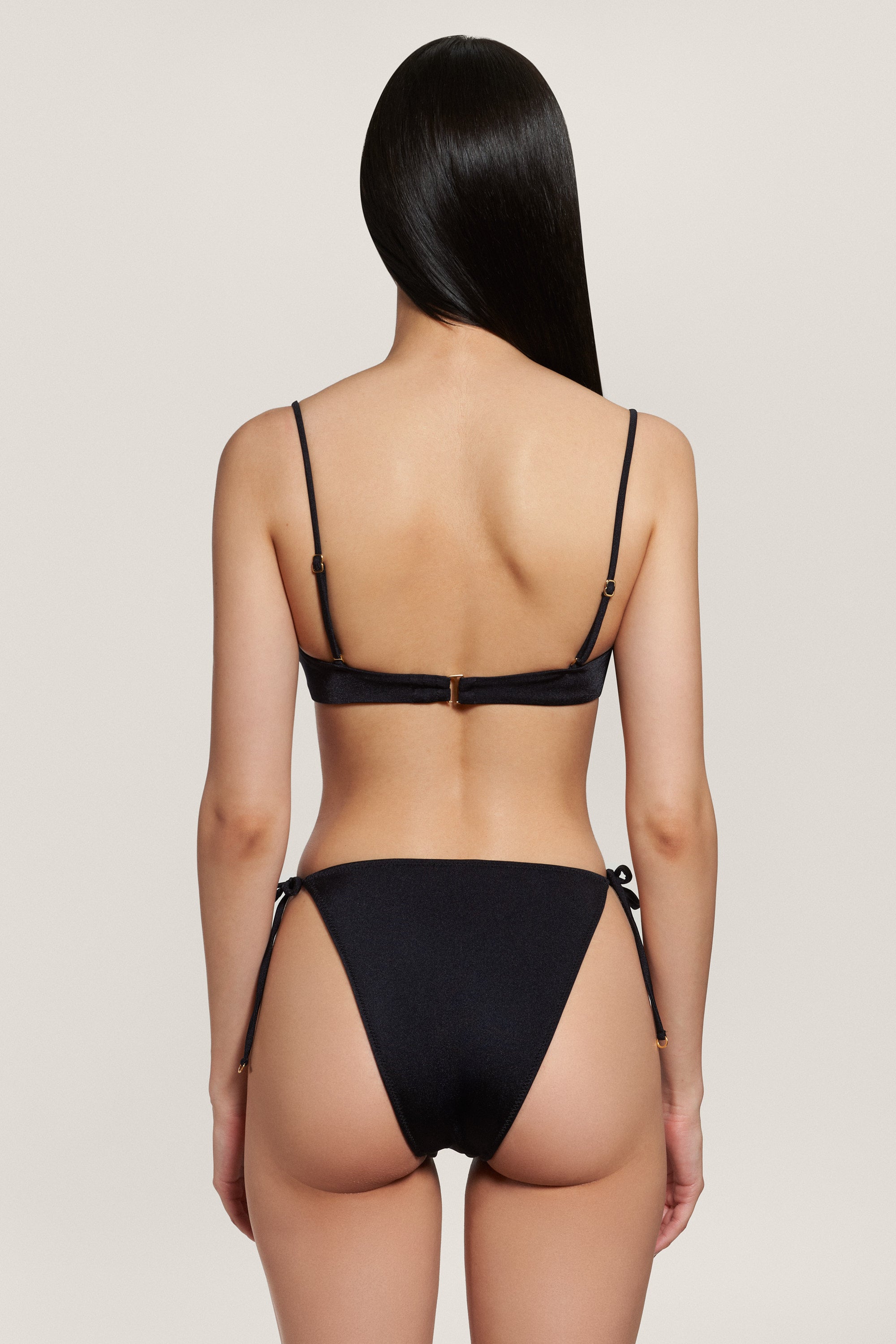 Sutien de baie Monowire cu susținere unică Negru Onix