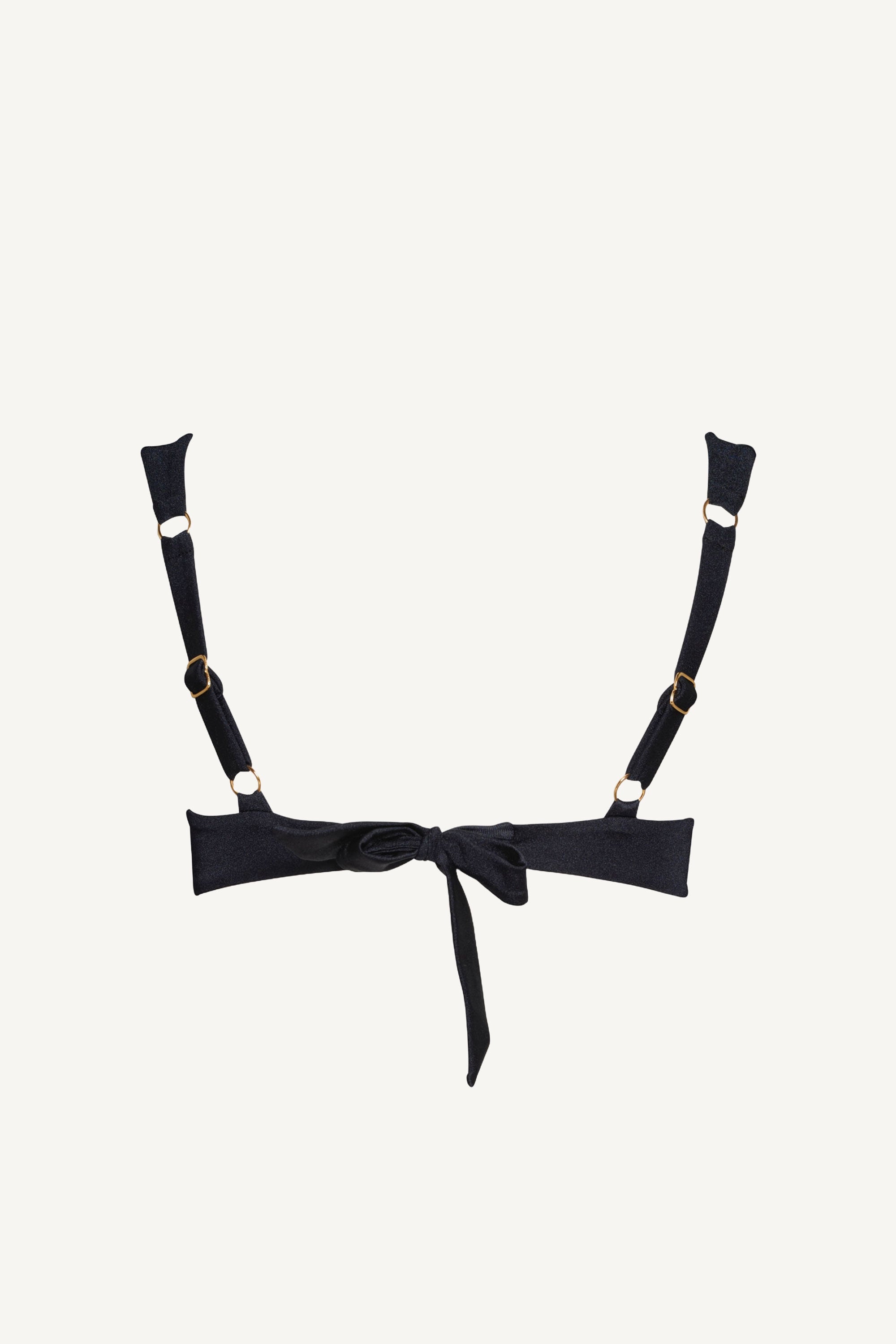 Sutien de baie Balconette drapat Negru Onix