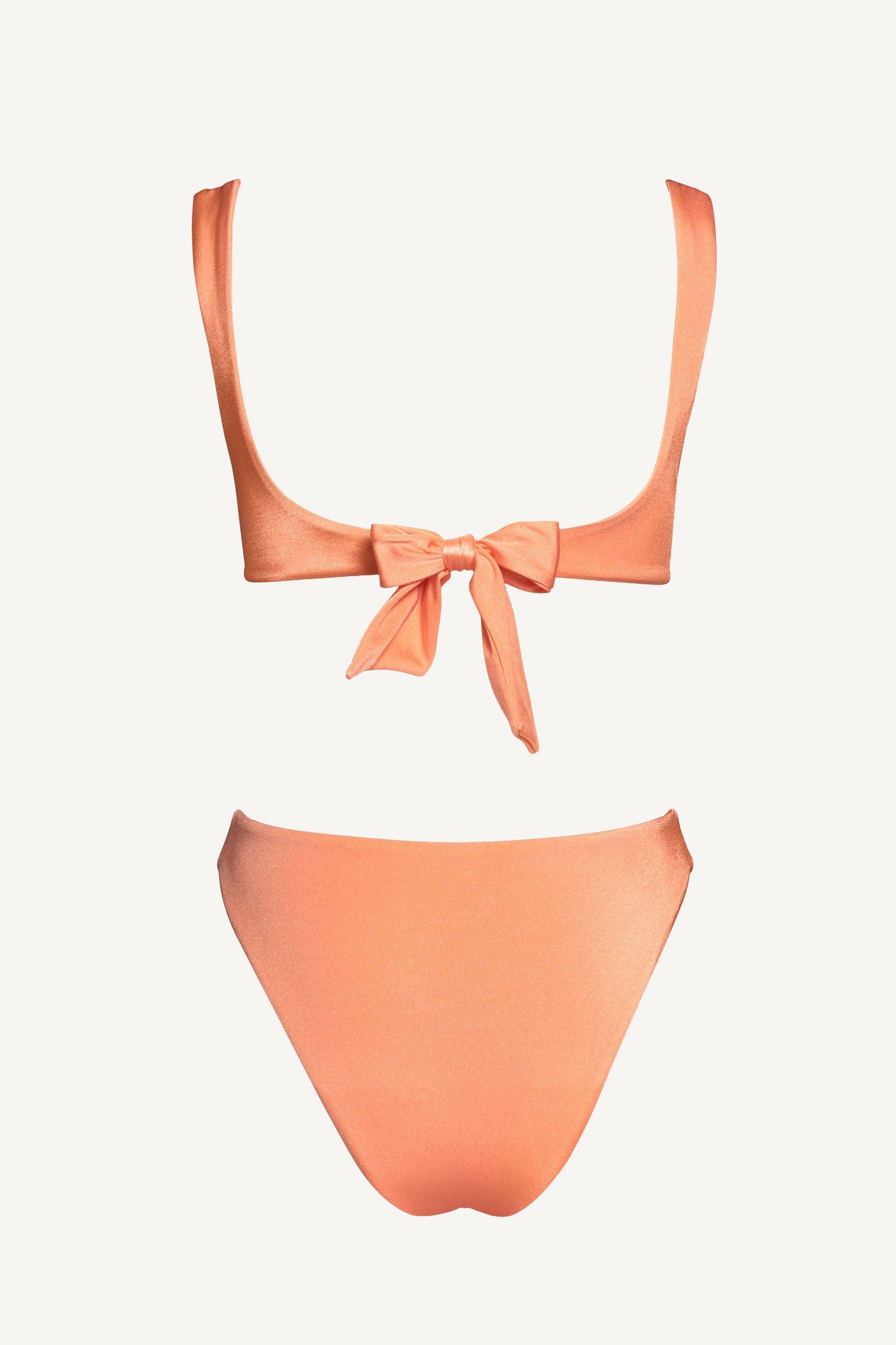 Orange Color Block Cut-Out One Piece