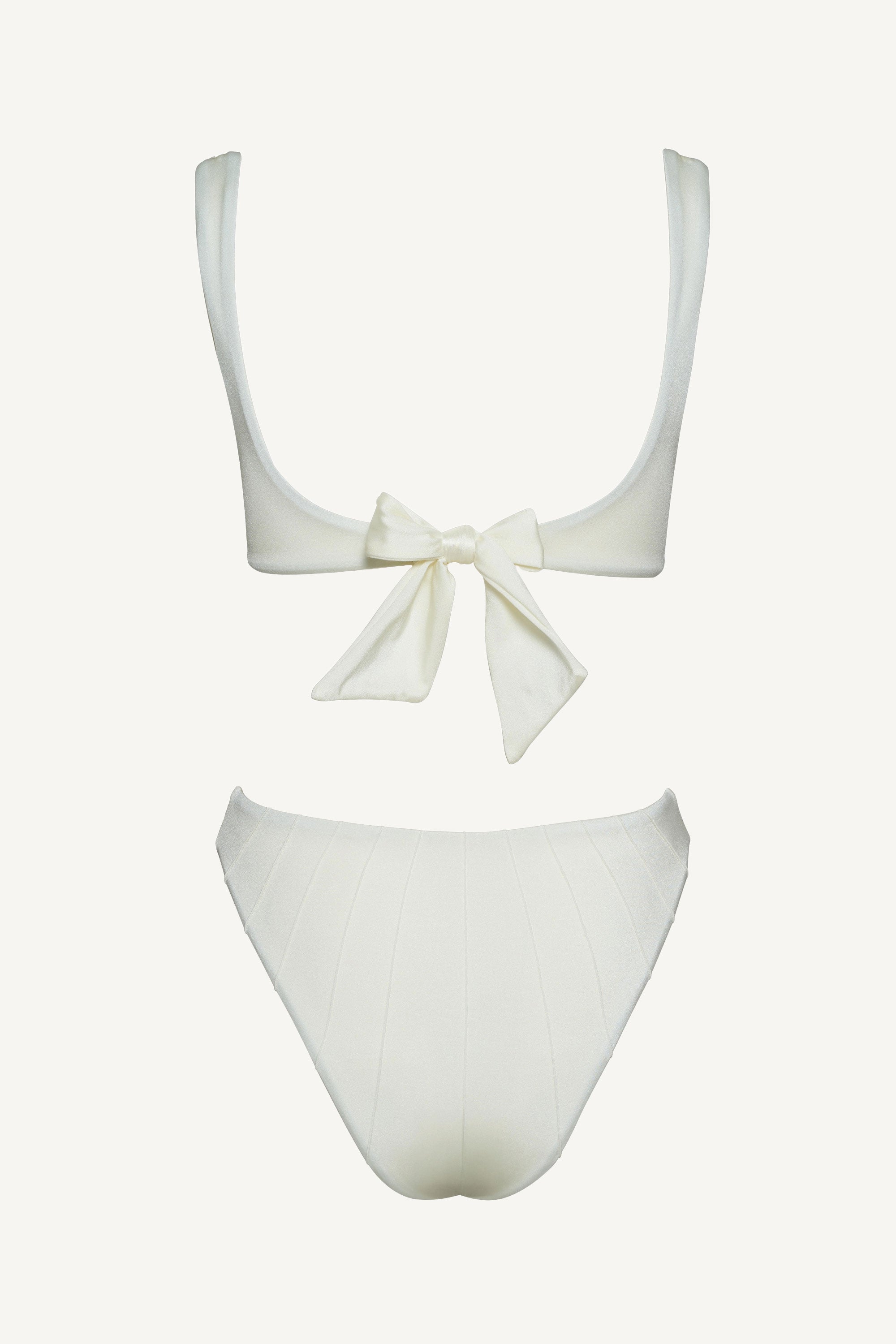 Costum de baie întreg Coquillage Cut-Out Alb perlat