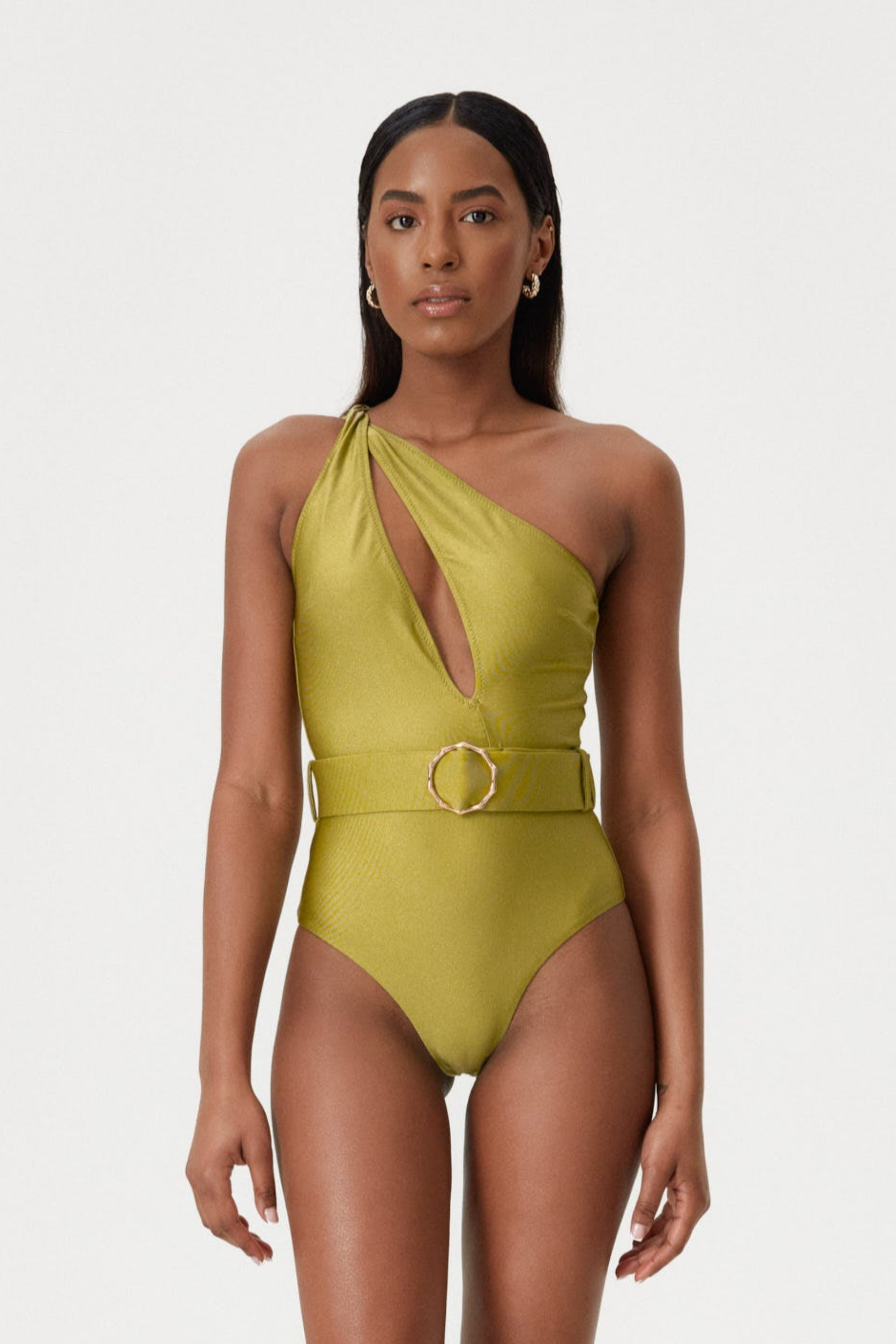 Peridot One-Shoulder Swimsuit