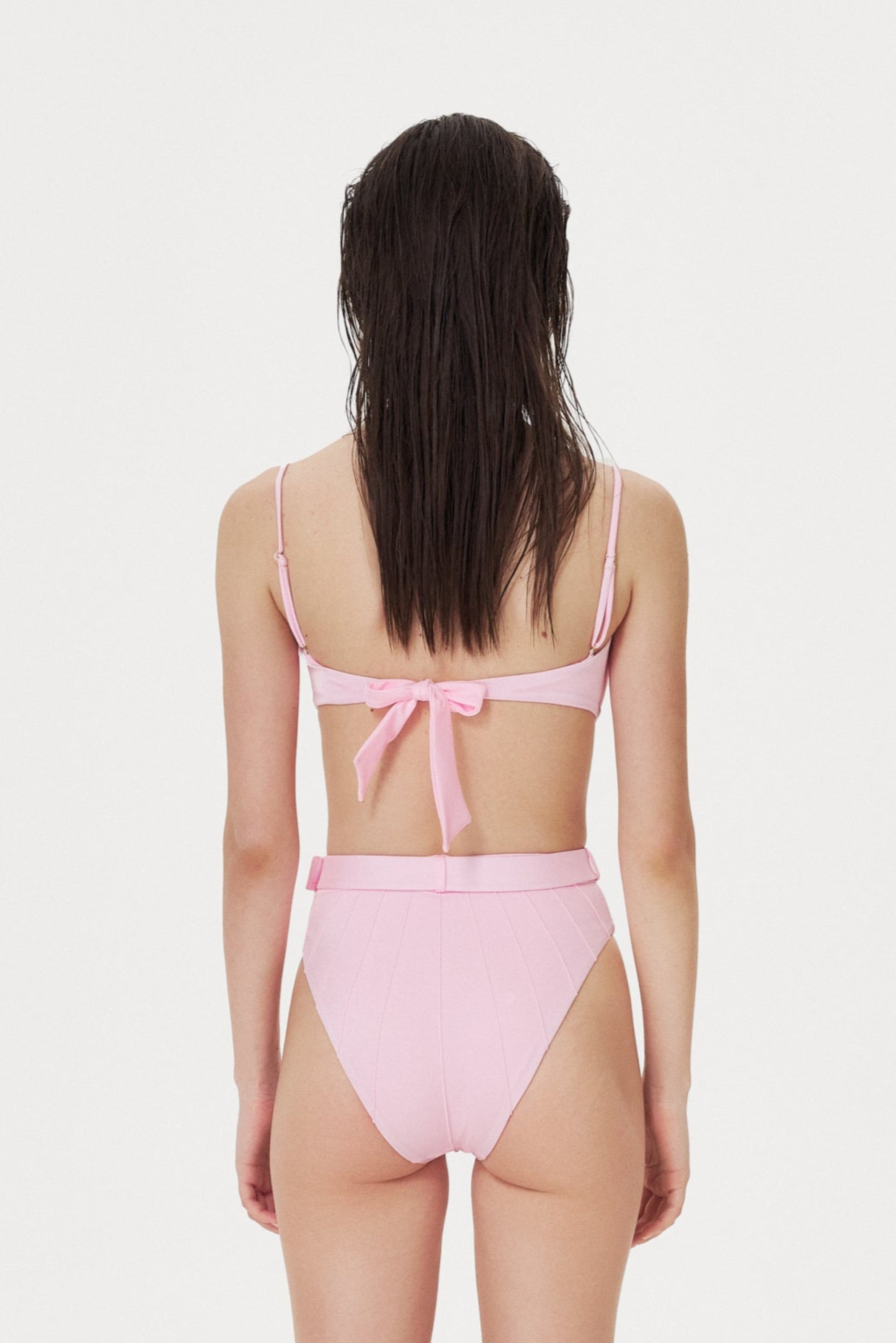Pink Dreams Coquillage High Waist Bikini Bottom