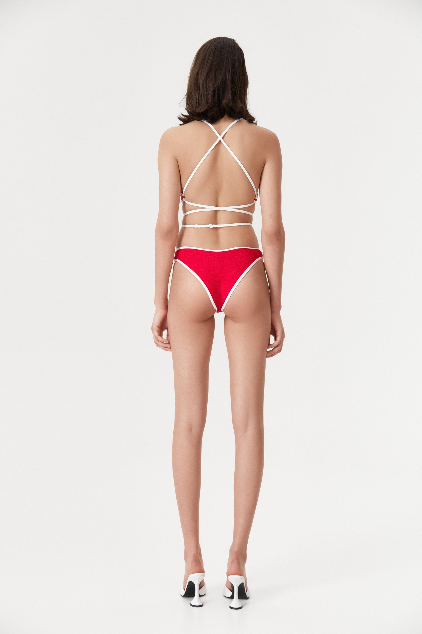 Sutien de baie Two-Tone Underwire Roșu