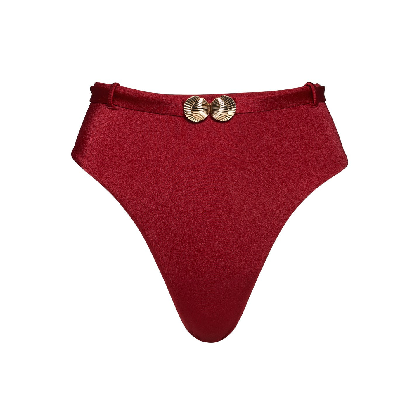 Ruby Seashell High Leg Cut Bottom