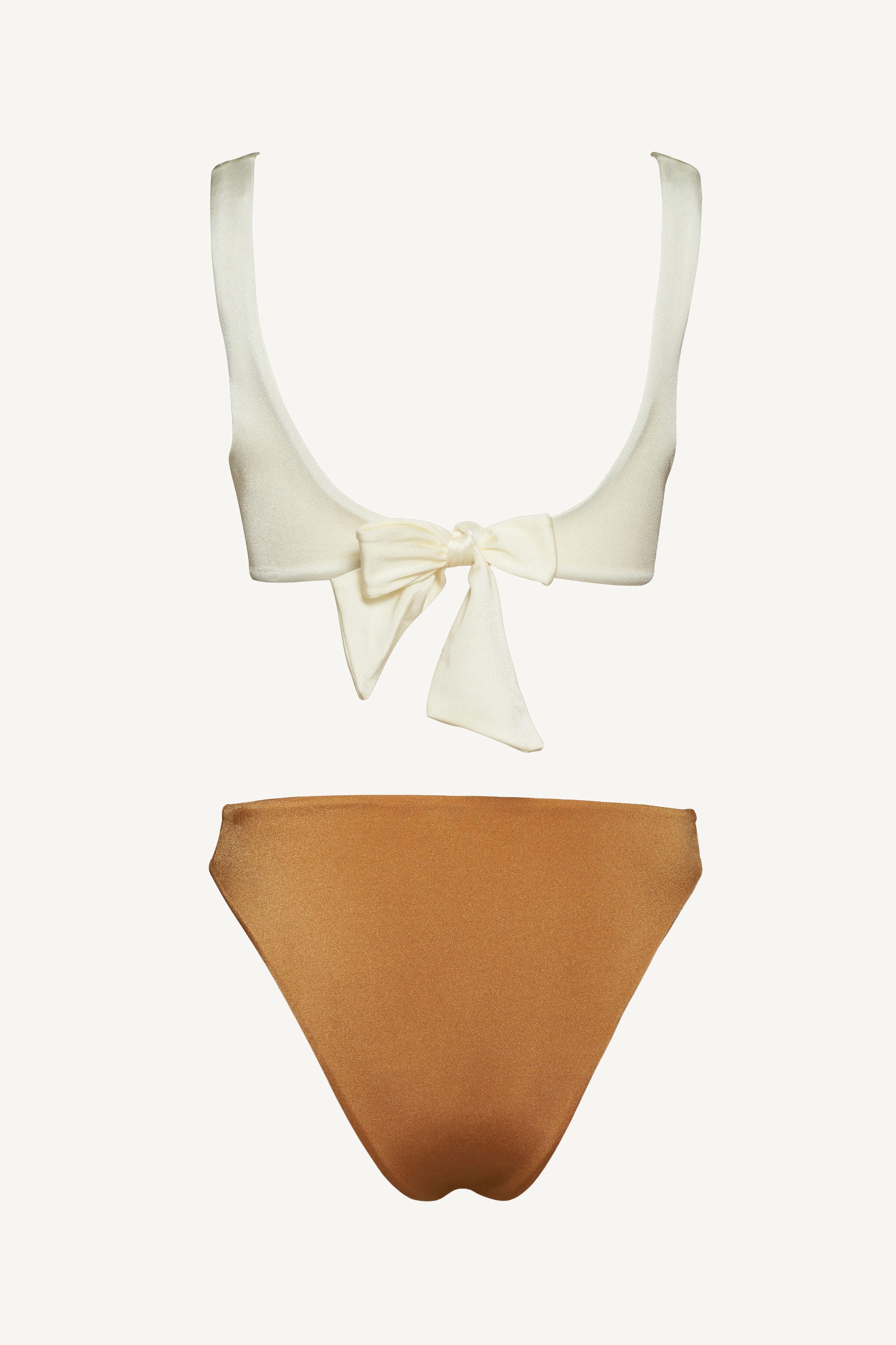 Costum de baie întreg Cut-Out Crem-Alb