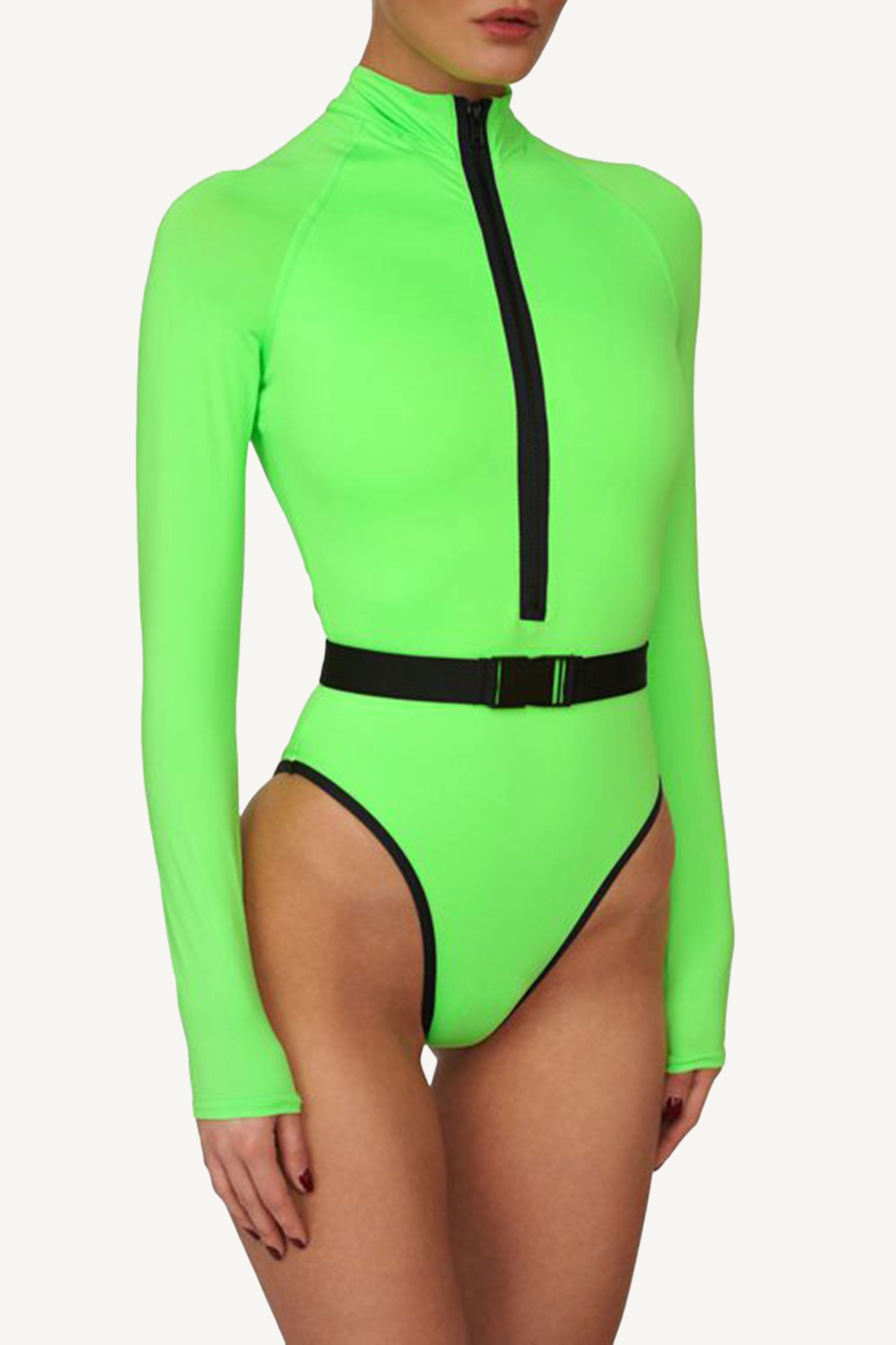 Costum de baie întreg Surf-Up Verde Neon