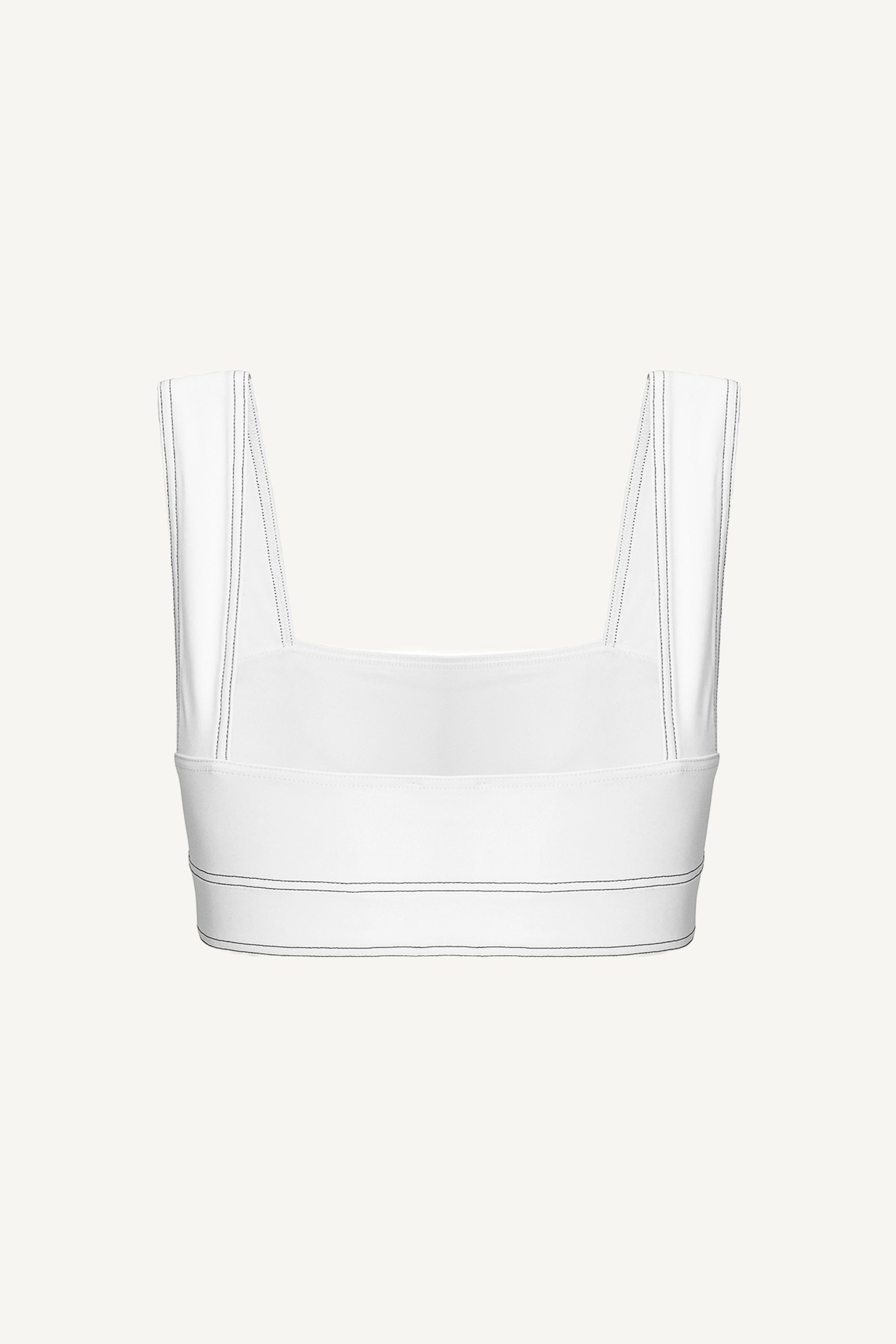 White Corset Lines Top