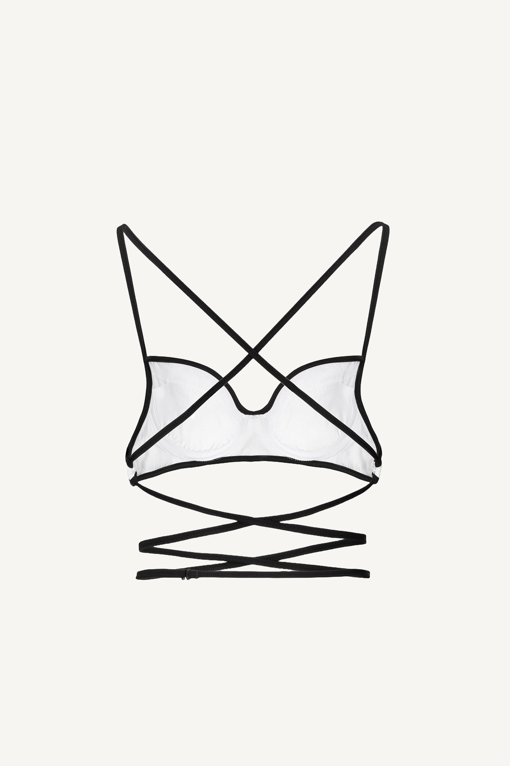 Sutien de baie Two-Tone Underwire Alb