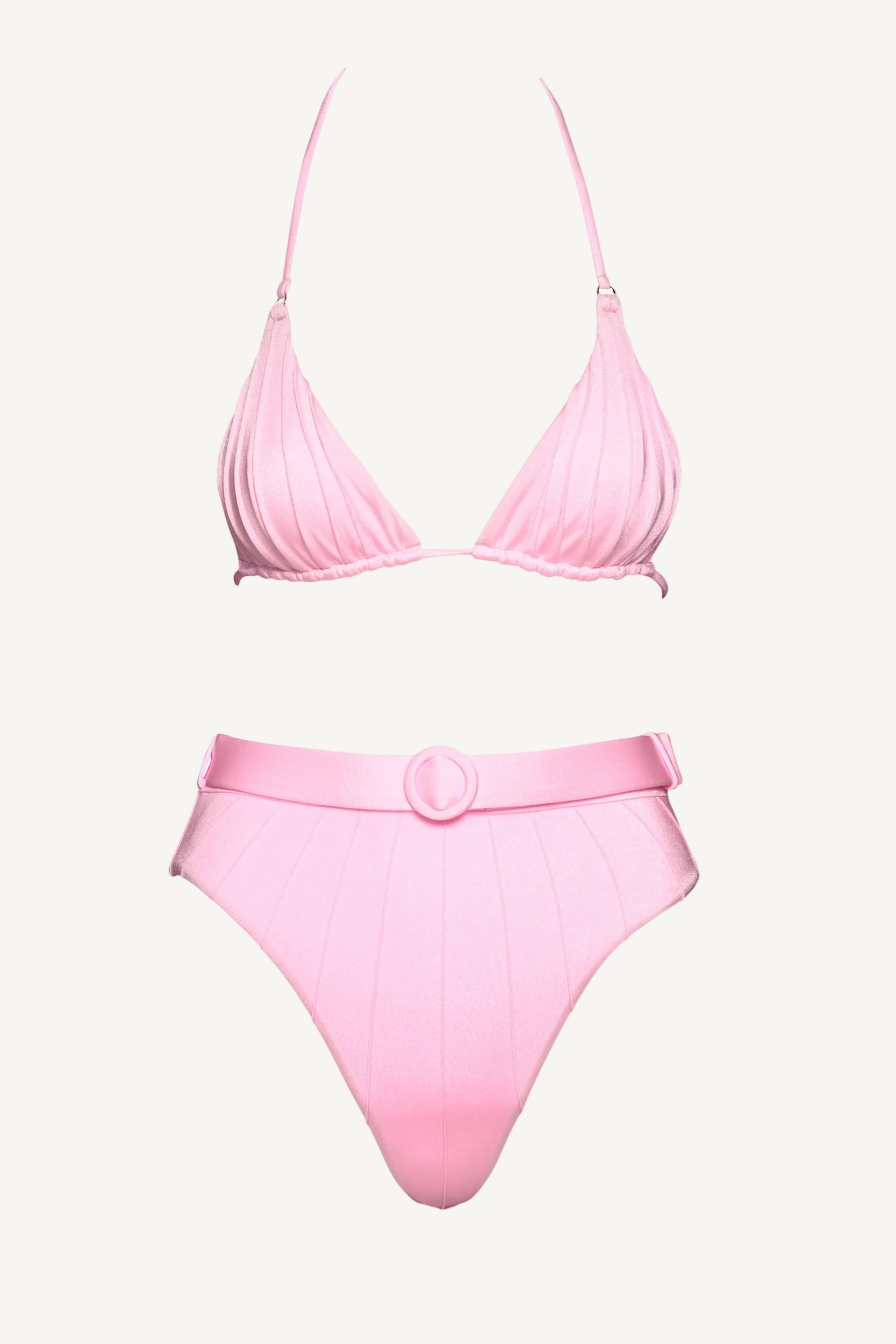 Coquillage Pink Dreams Triangle Top & High Waist Bikini Bottom