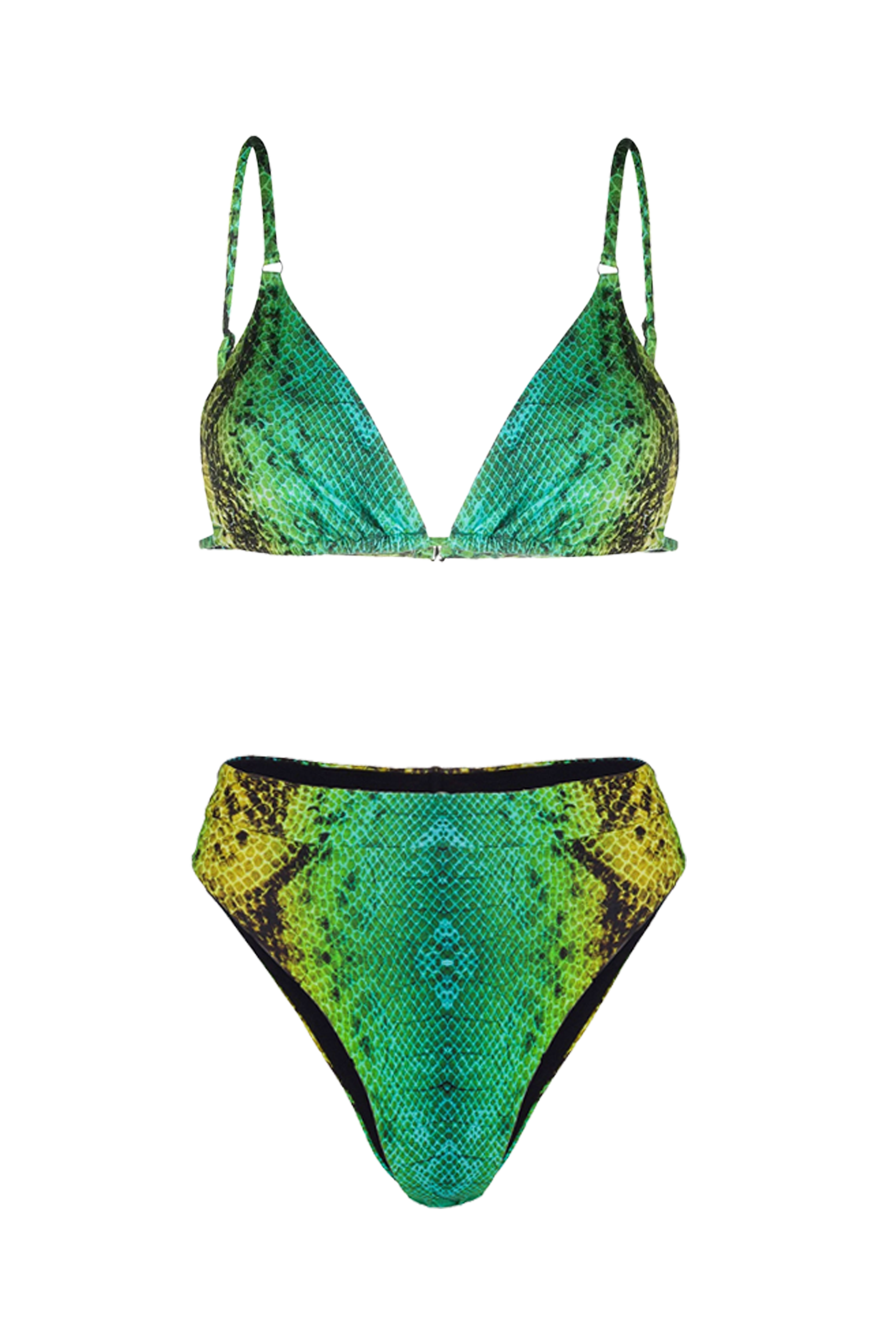 Green Snake Tanning Top & High Waist Bottom