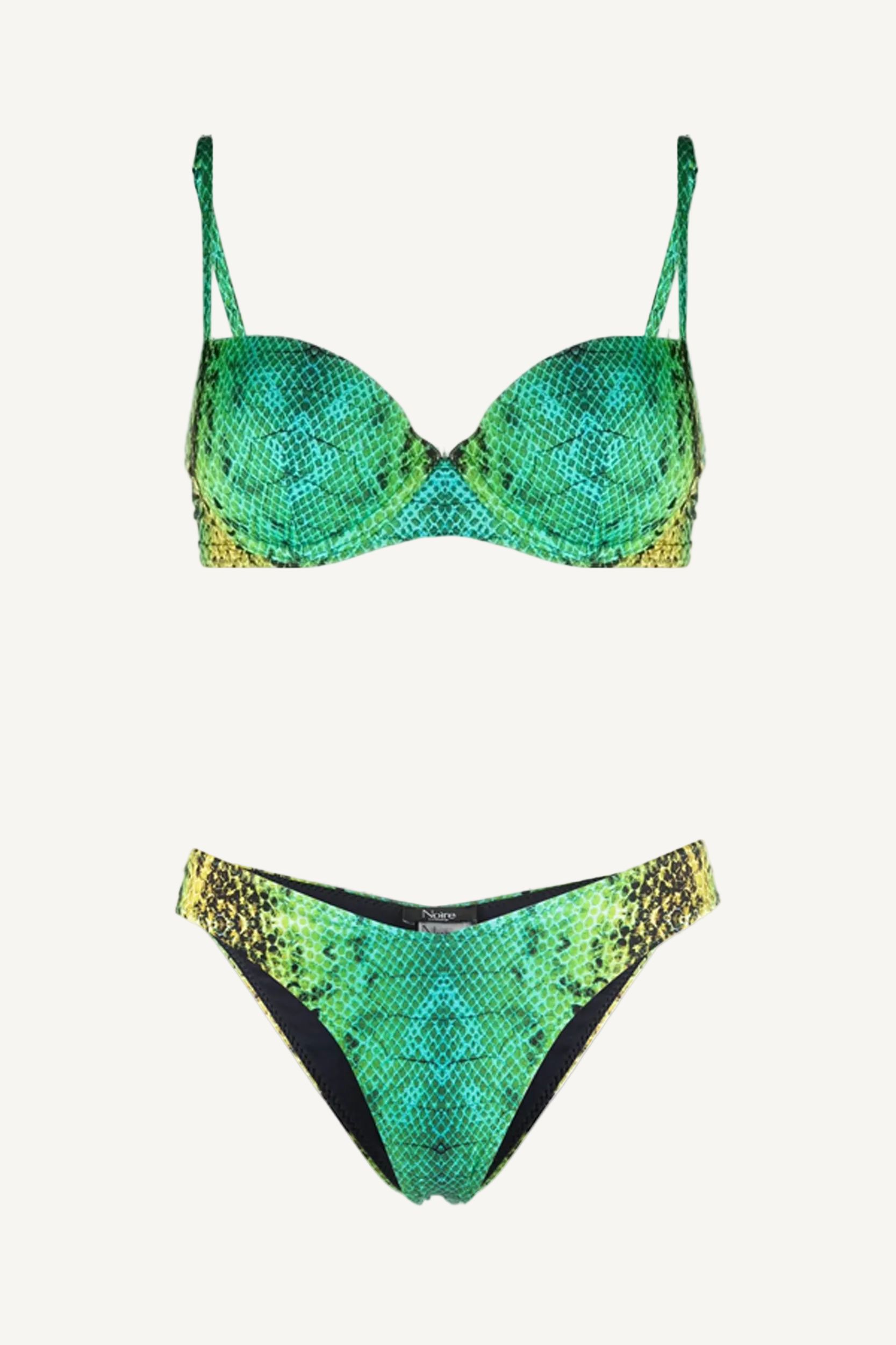 Green Snake Push-Up Bra & V-Cut Bottom