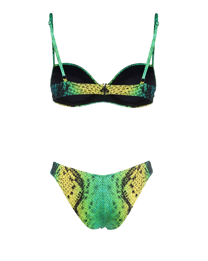 Green Snake Push-Up Bra & V-Cut Bottom