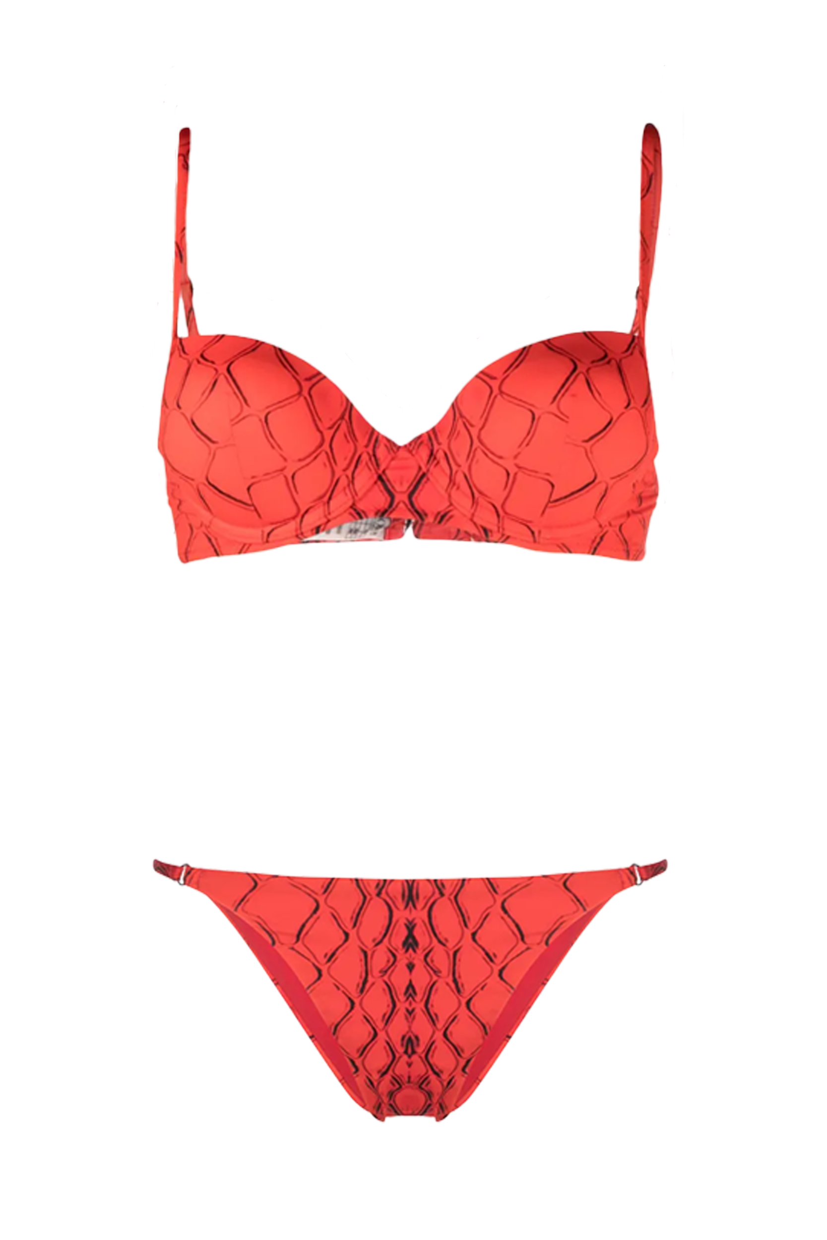 Red Snake Push-Up Bra & Tanning Bikini Bottom