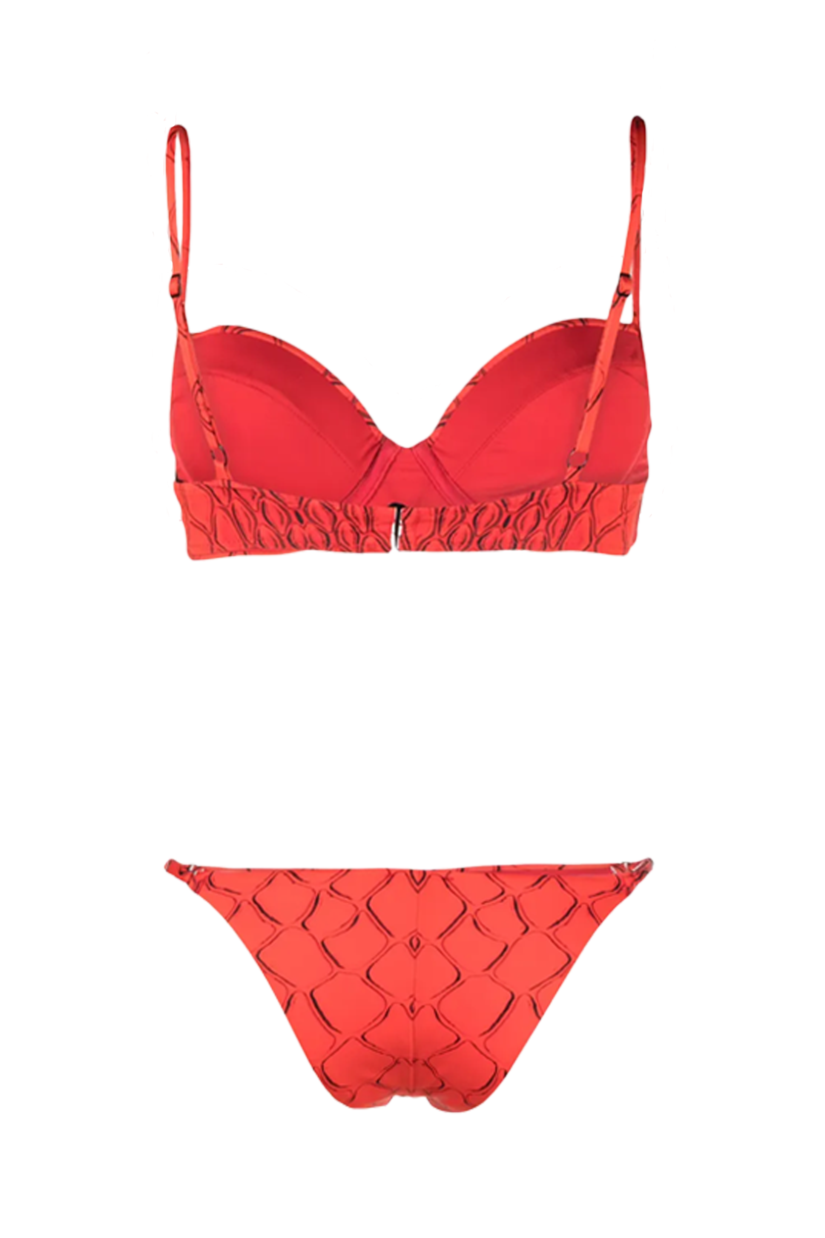 Red Snake Push-Up Bra & Tanning Bikini Bottom