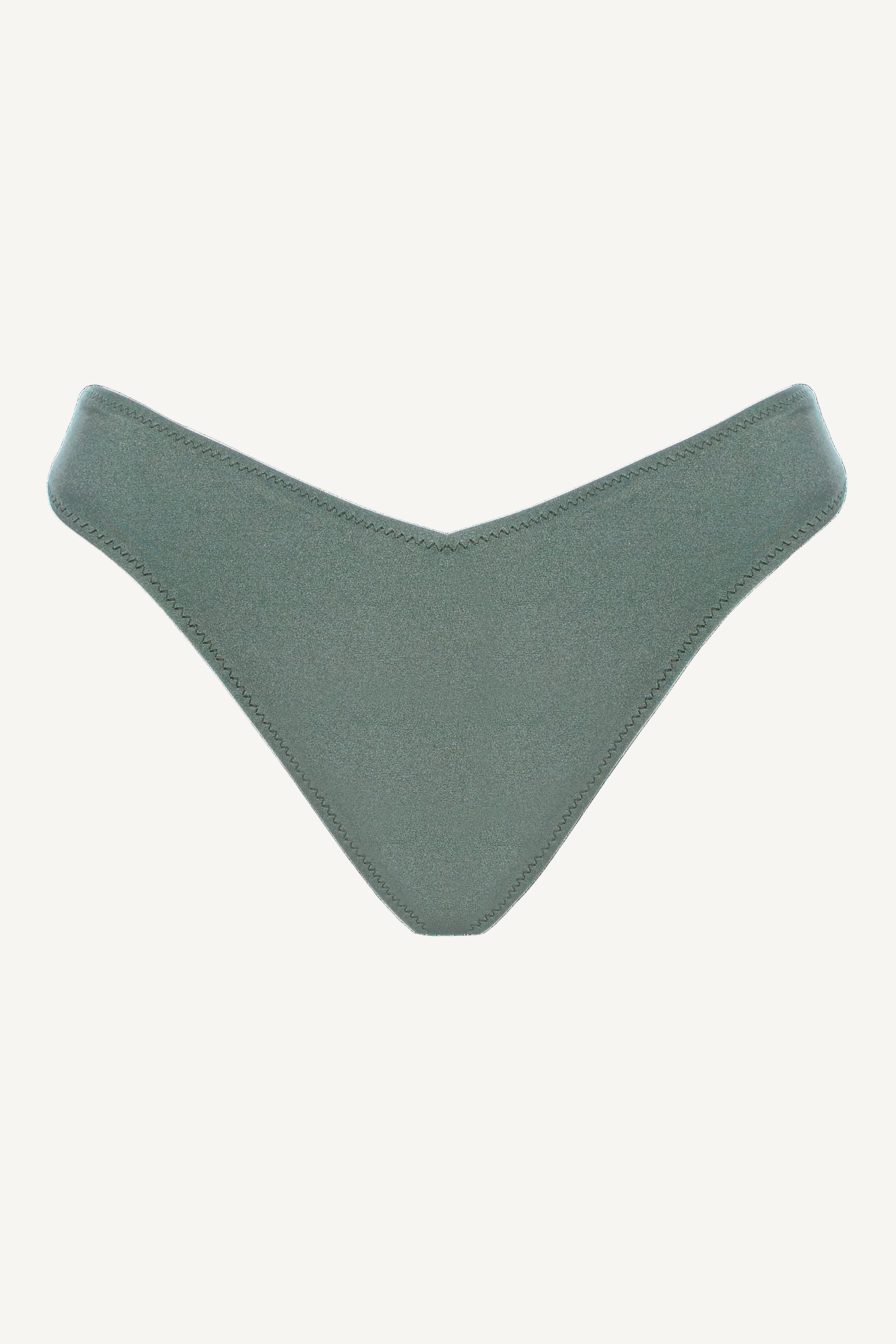 Slip de baie cu talie în V Verde Fumuriu
