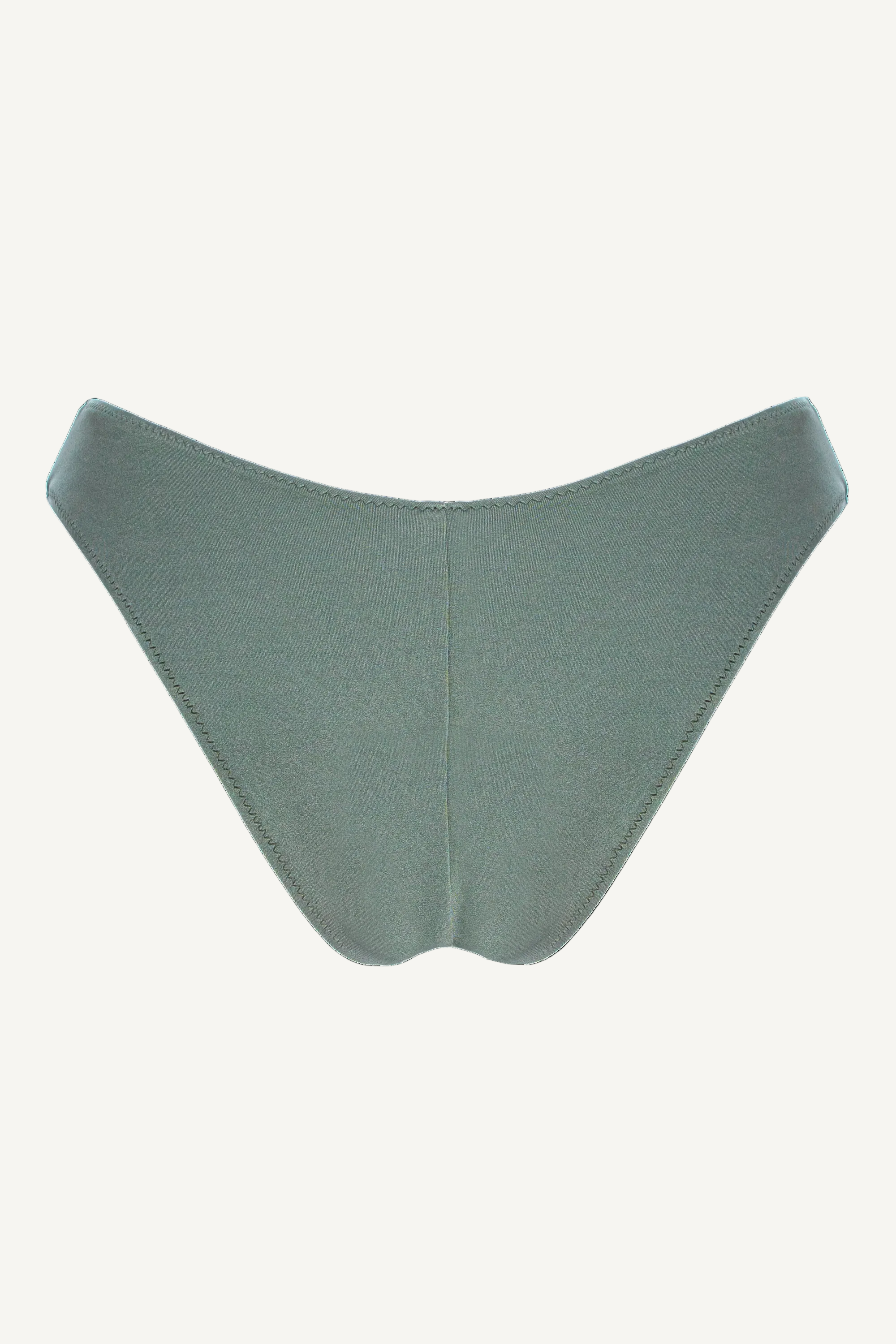 Slip de baie cu talie în V Verde Fumuriu