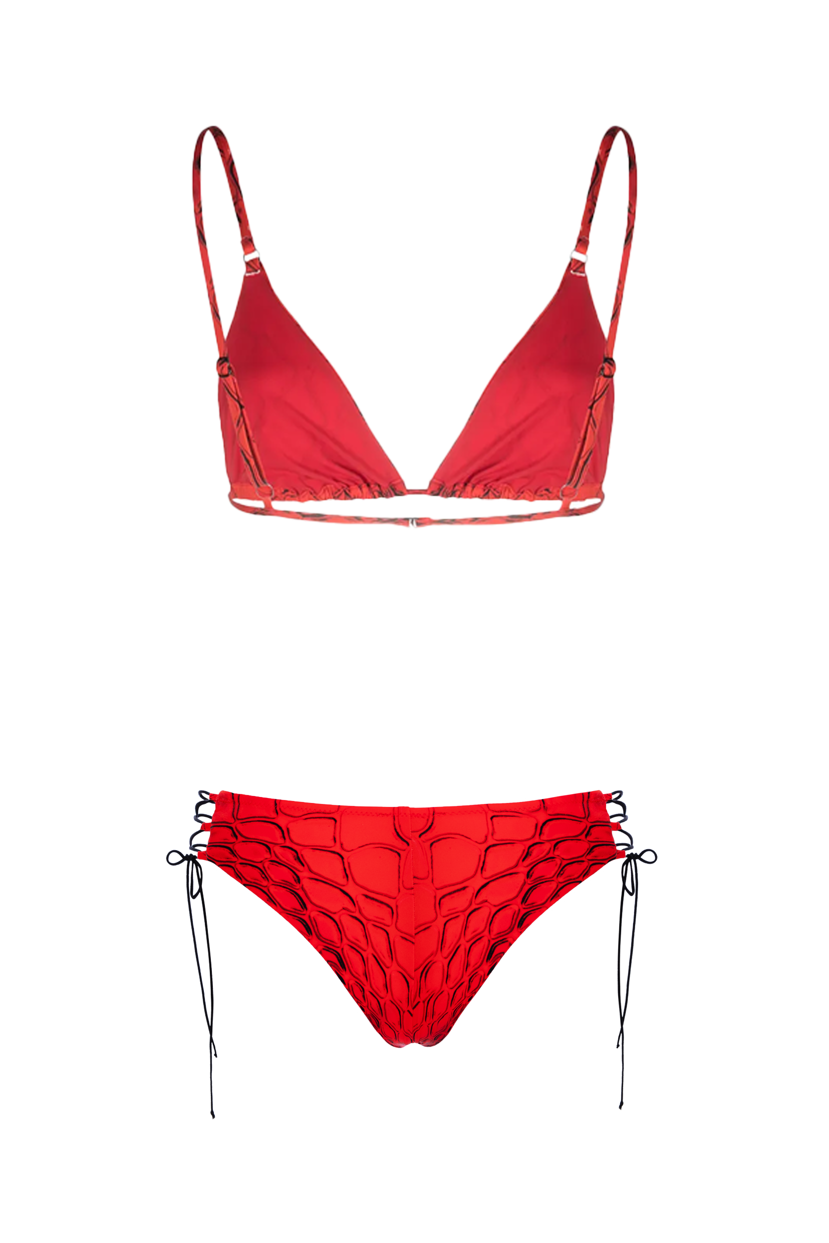 Red Snake Tanning Top & Low Rise Bottom