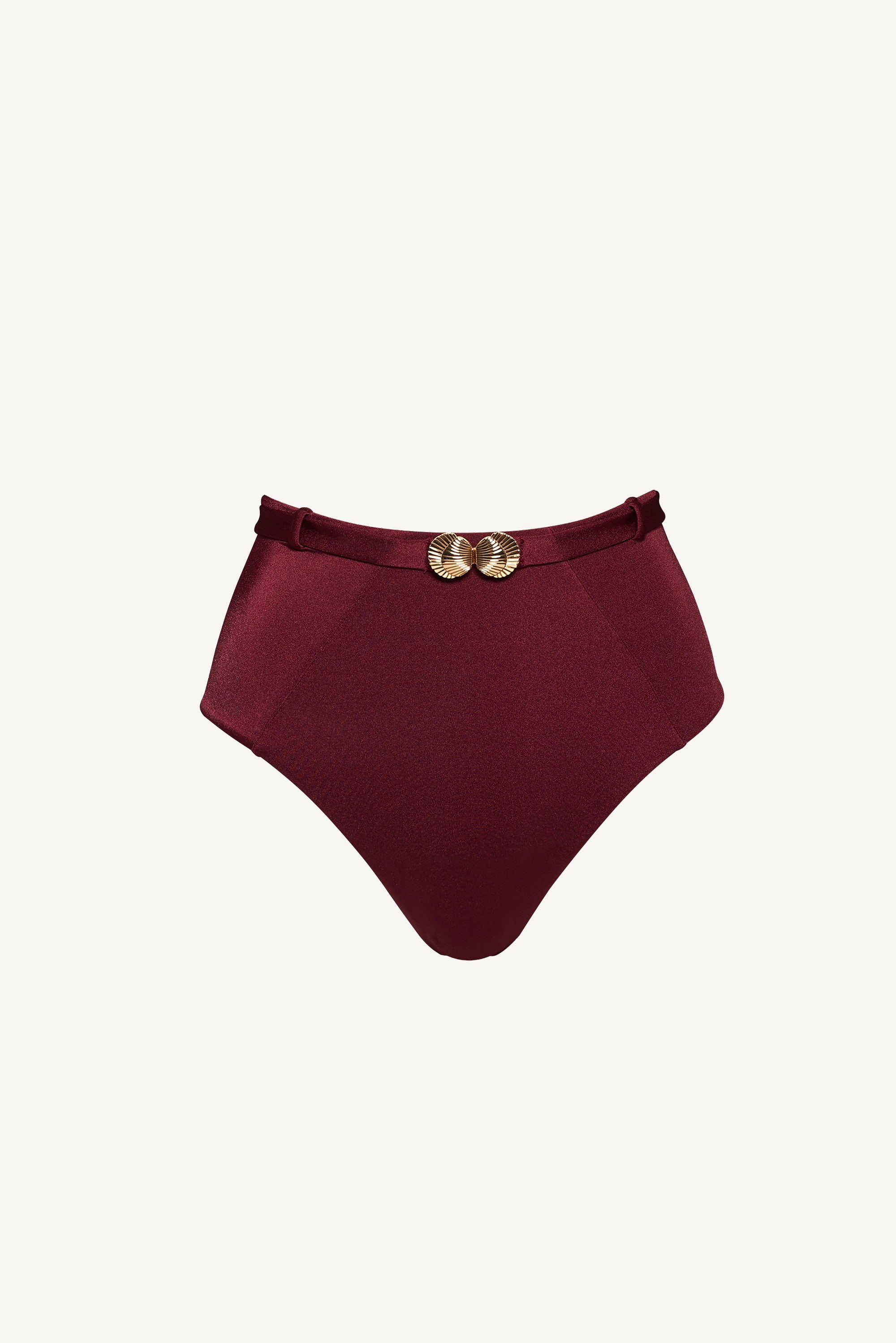 Burgundy Classic High Waist Bottom