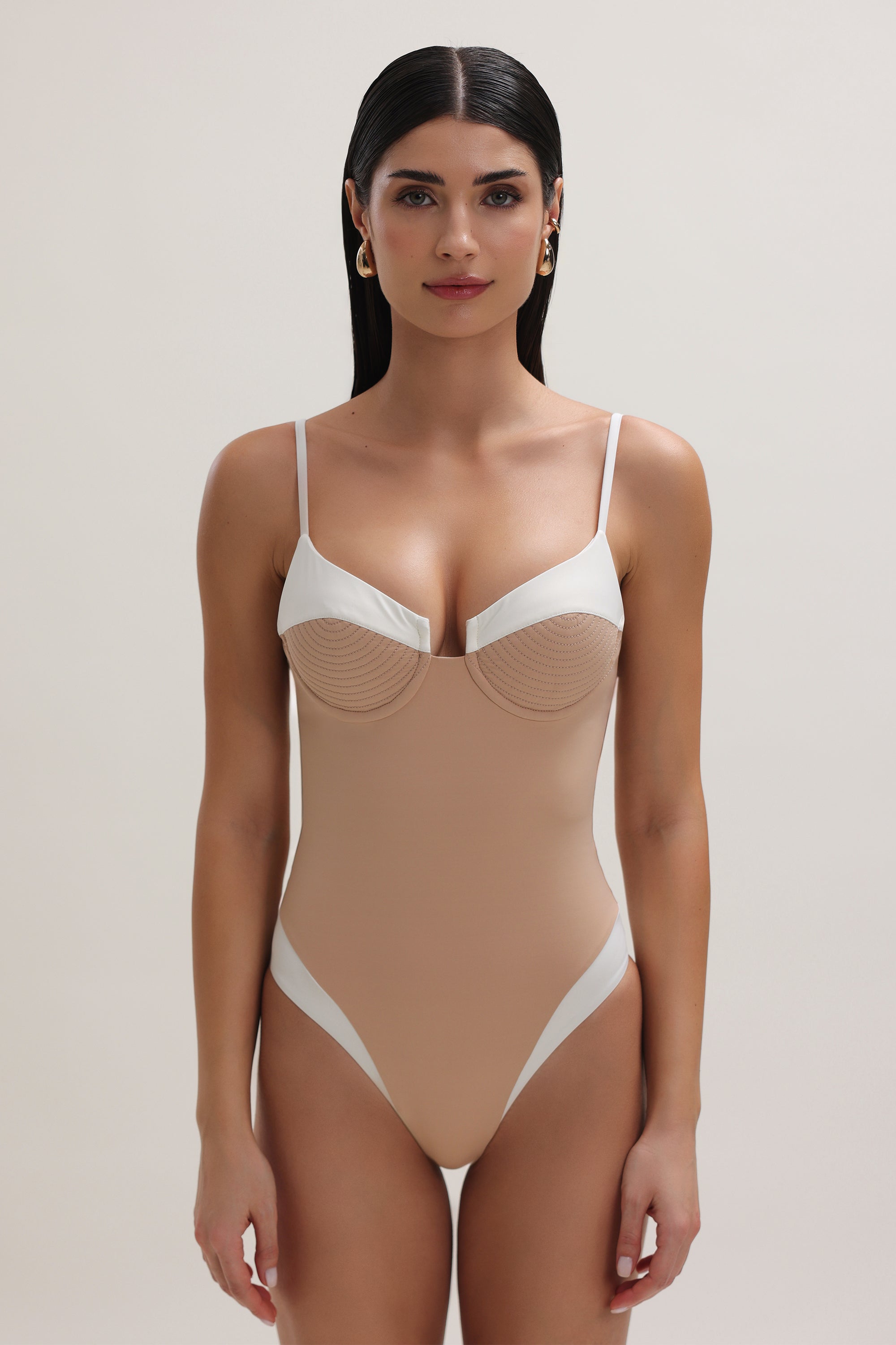 Celine Underwire One Piece Nude