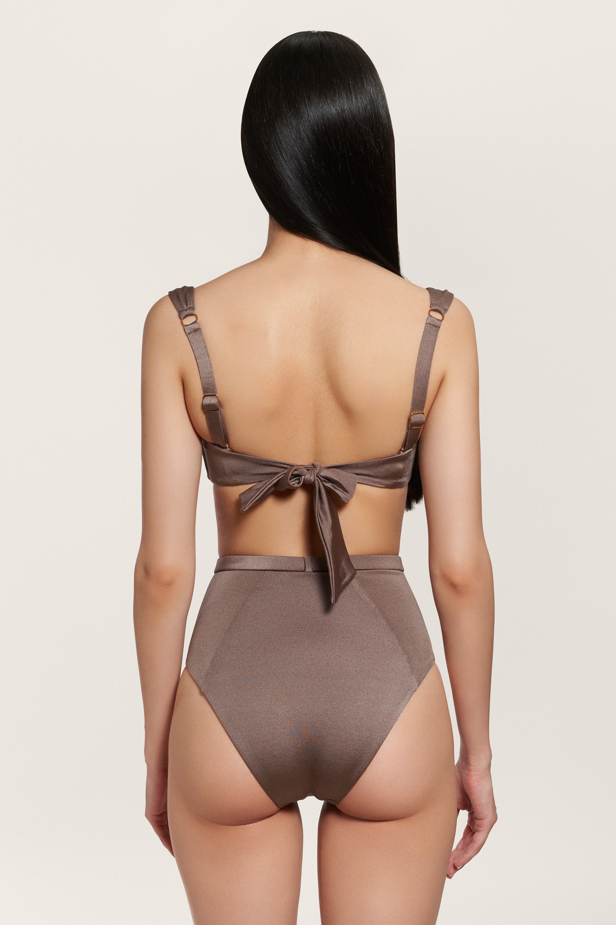 Taupe Classic High Waist Bottom