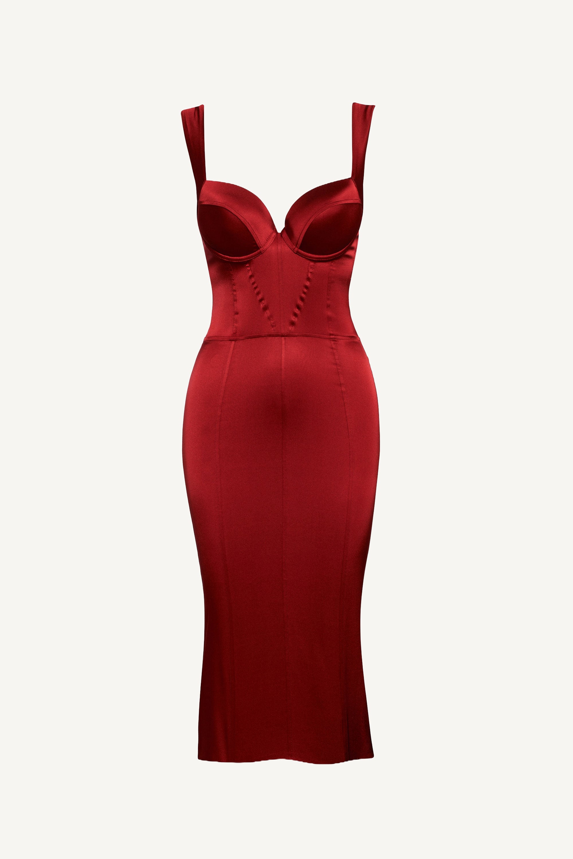 Deep Red Iconic Silk Dress