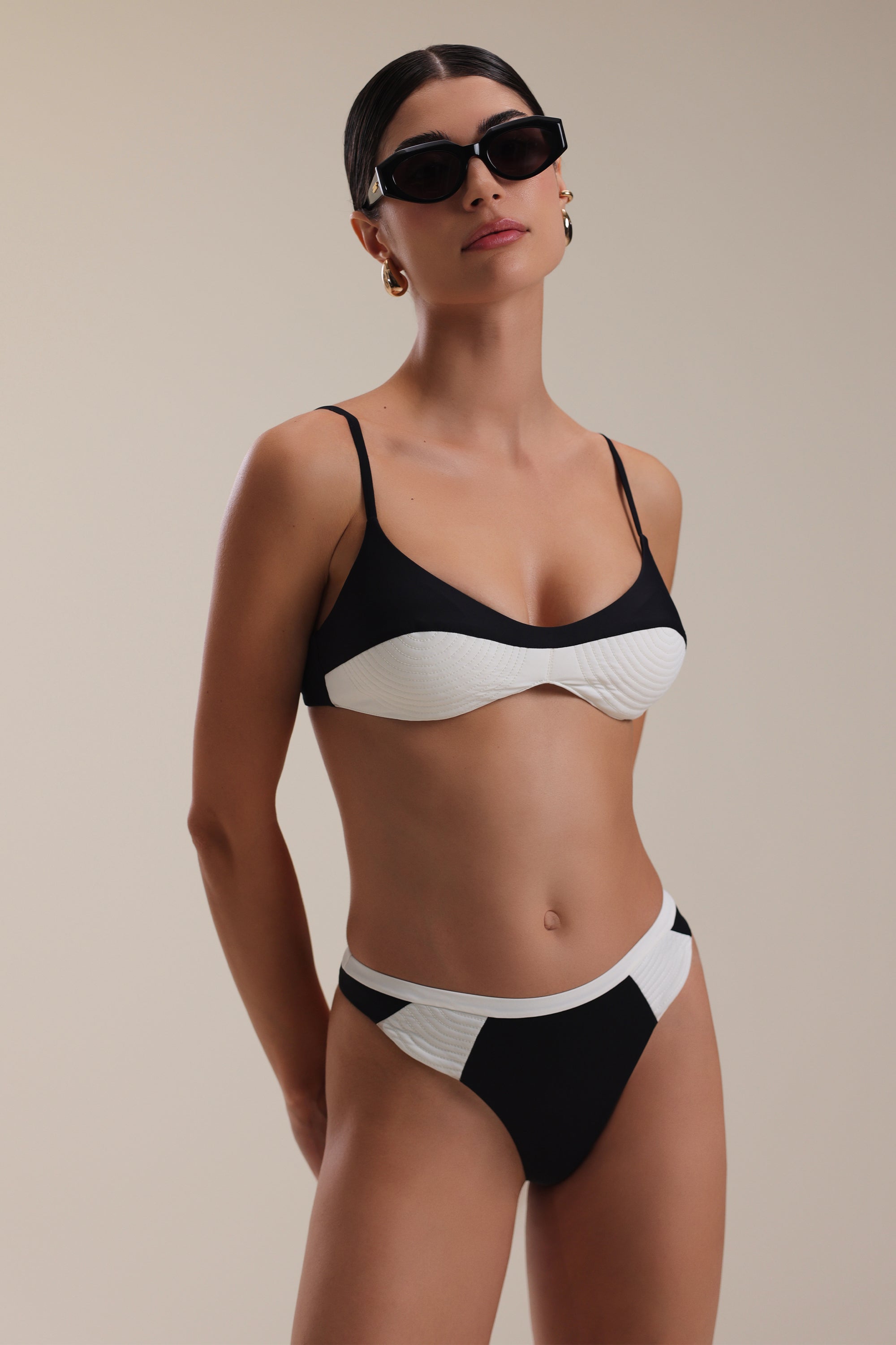 Bustieră Elise Negră cu Decolteu Rotund