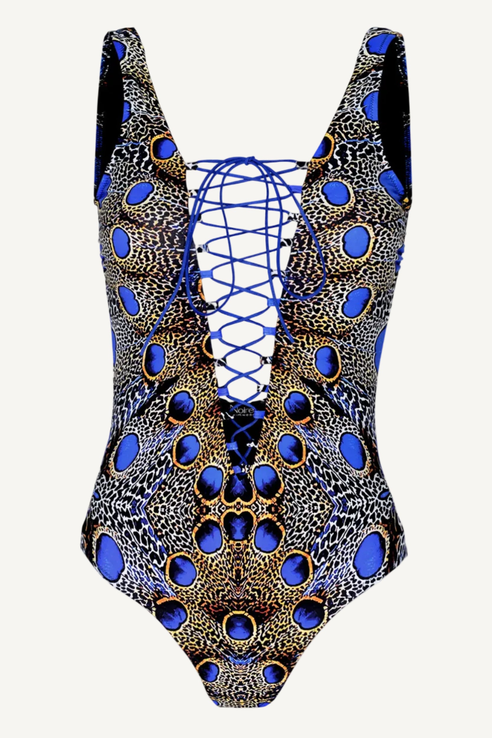 Feathers Lace-Up One Piece