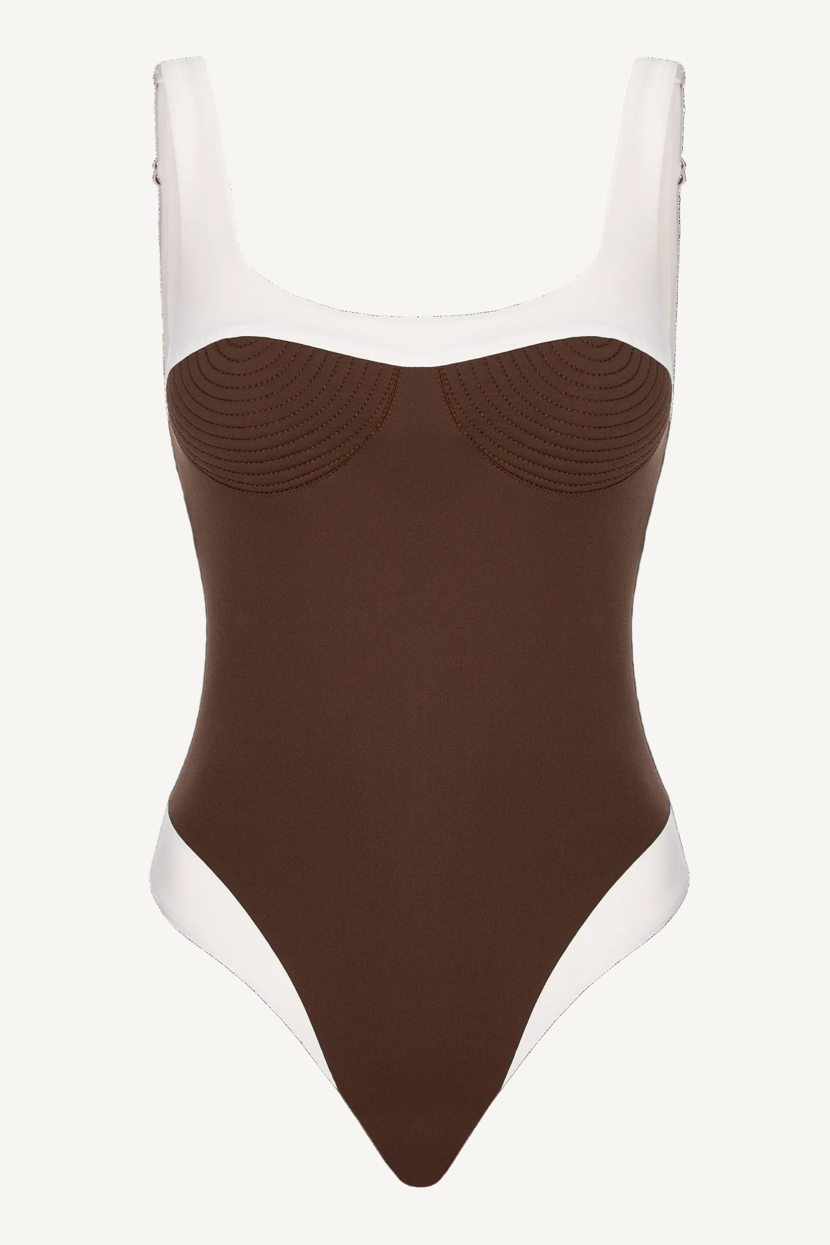 Adele Scoop Neck One-Piece Espresso