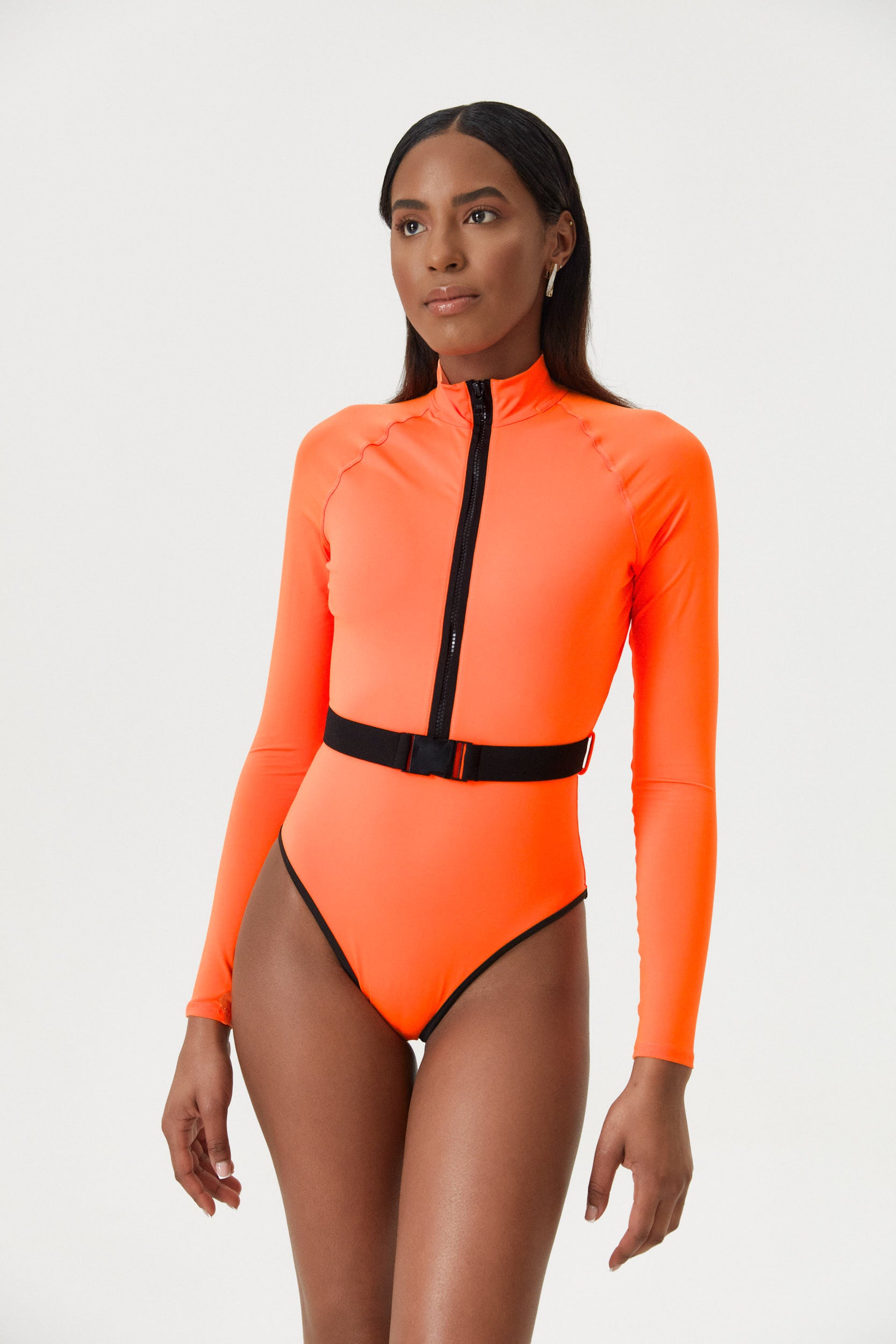 Surf-Up Neon Orange One Piece