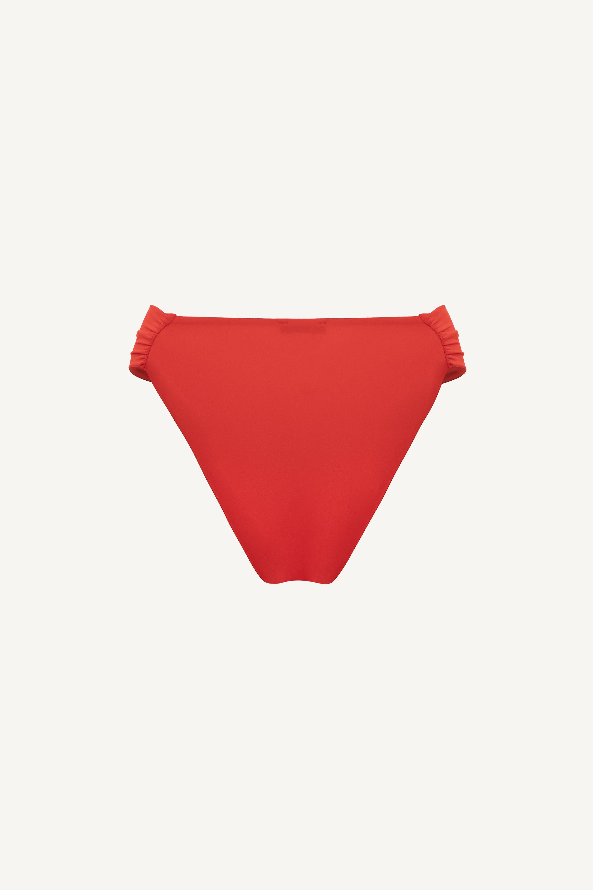 Red Brazilian Ruched Bottom