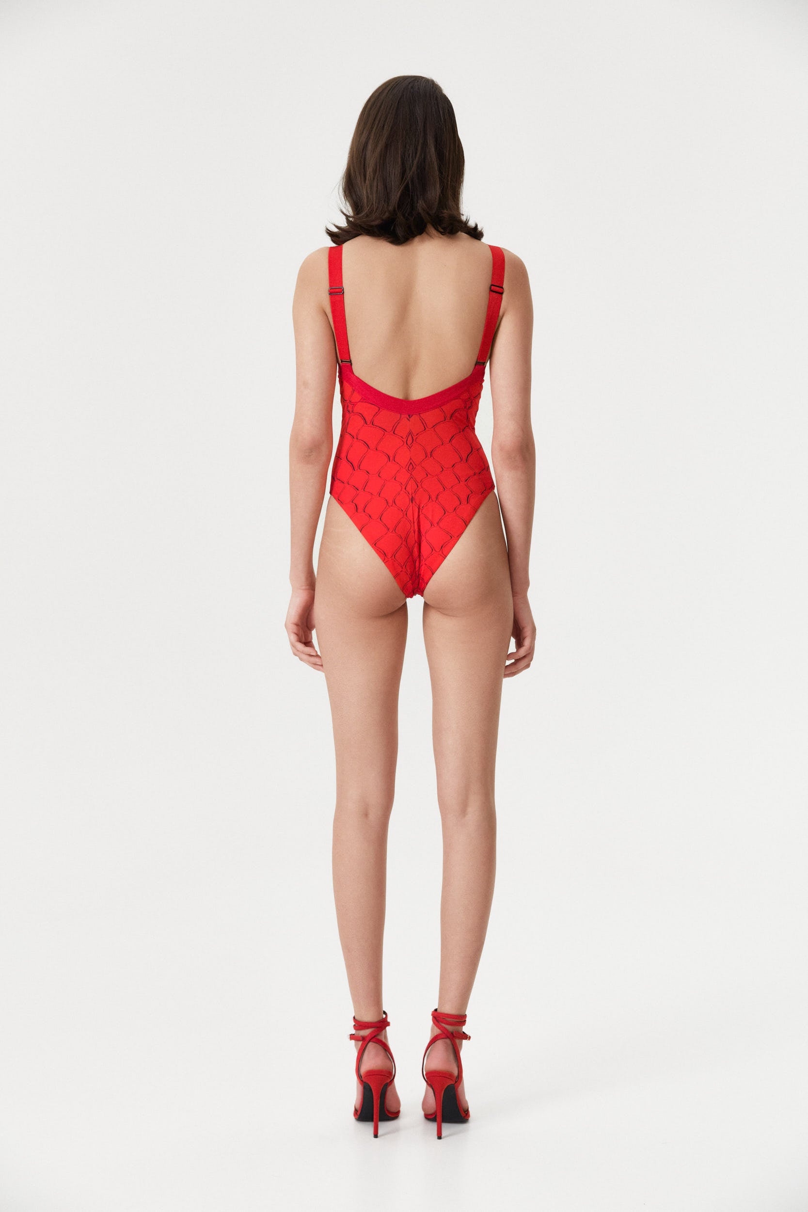 Red Snake Push-Up One Piece