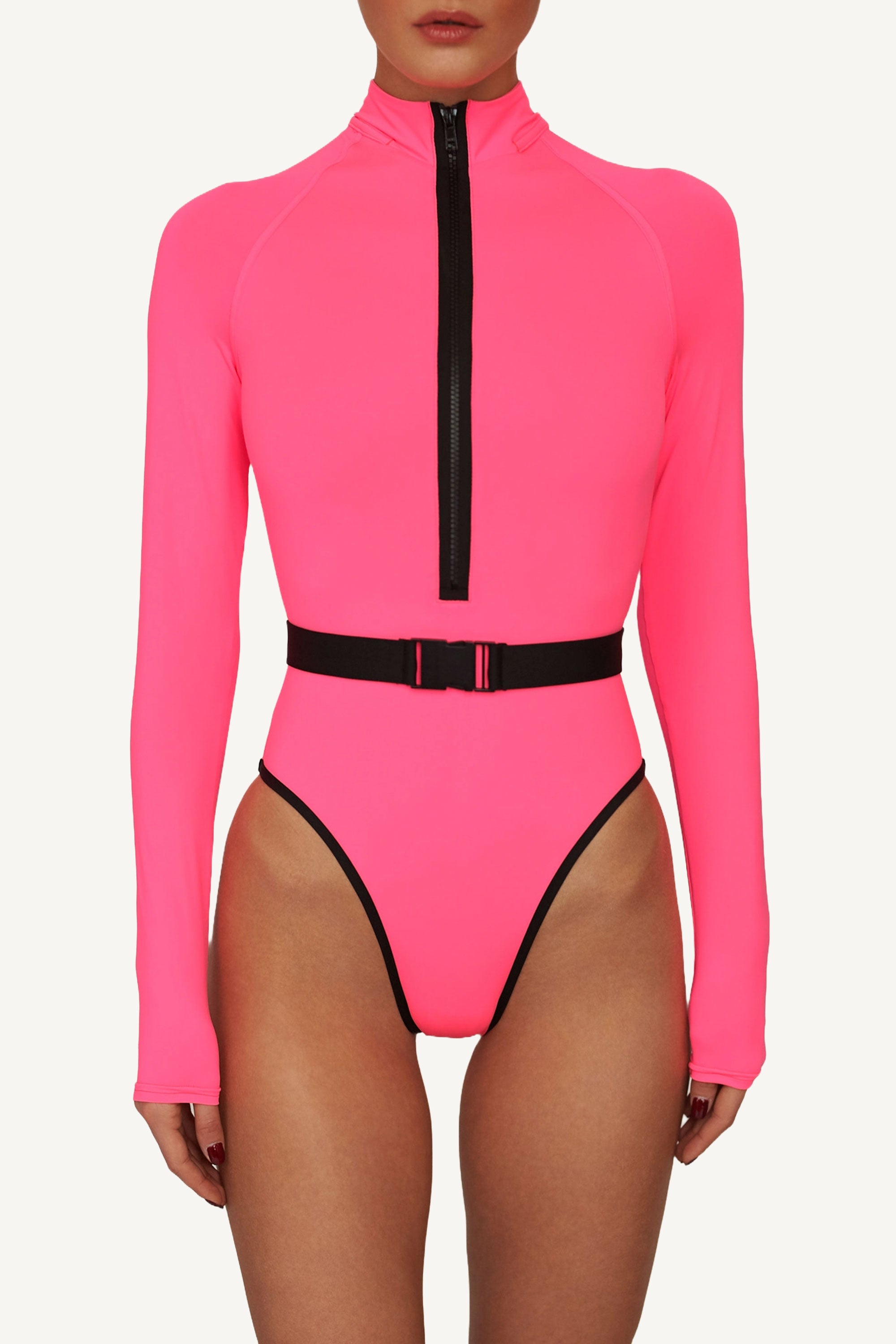 Surf-Up Neon Pink One Piece