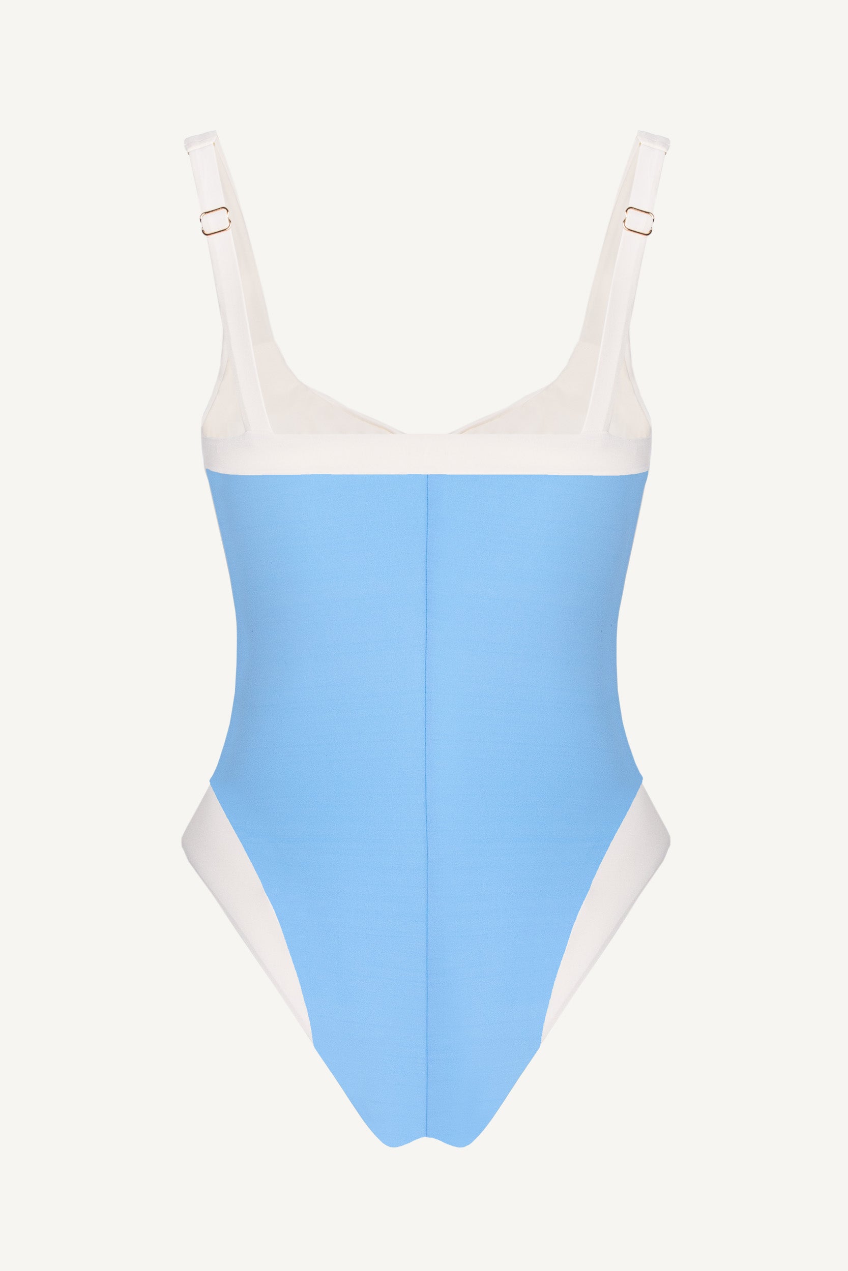 Adele Scoop Neck One-Piece Sky Blue