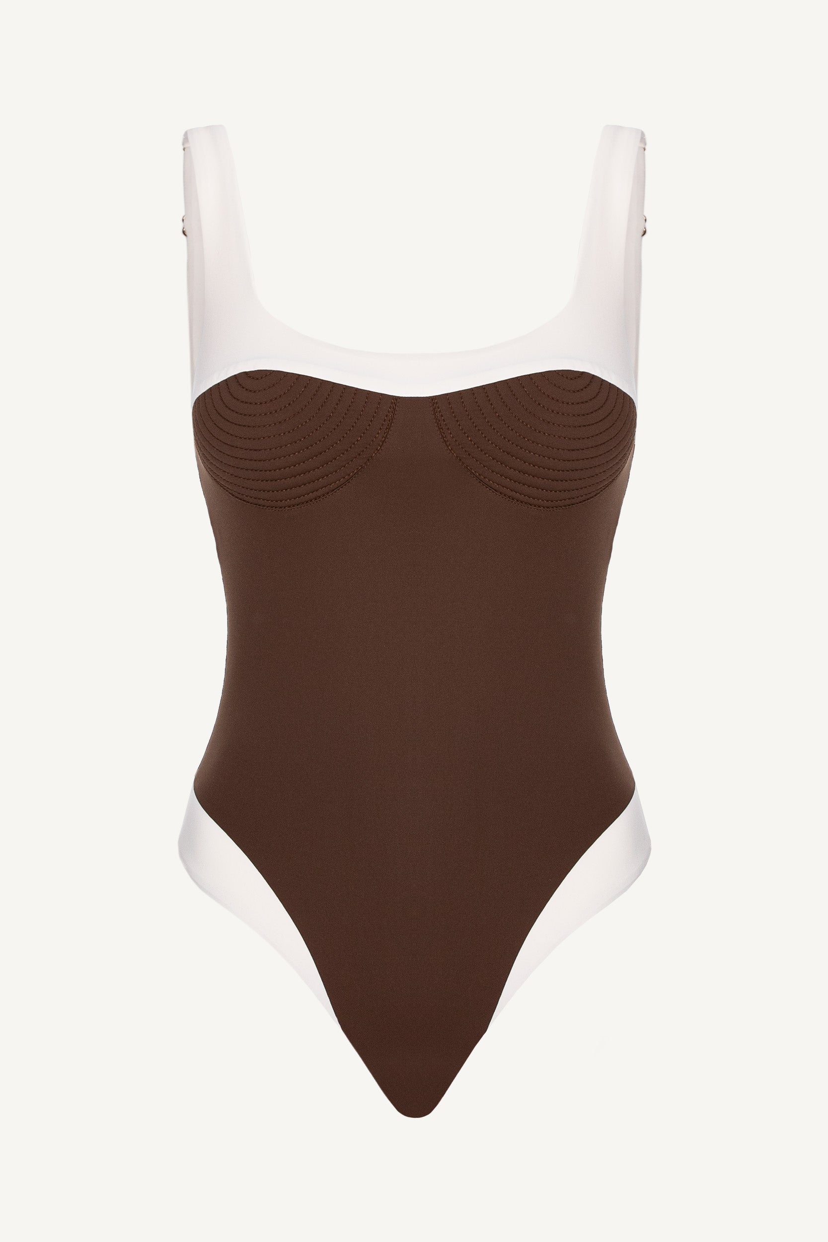 Adele Scoop Neck One-Piece Espresso