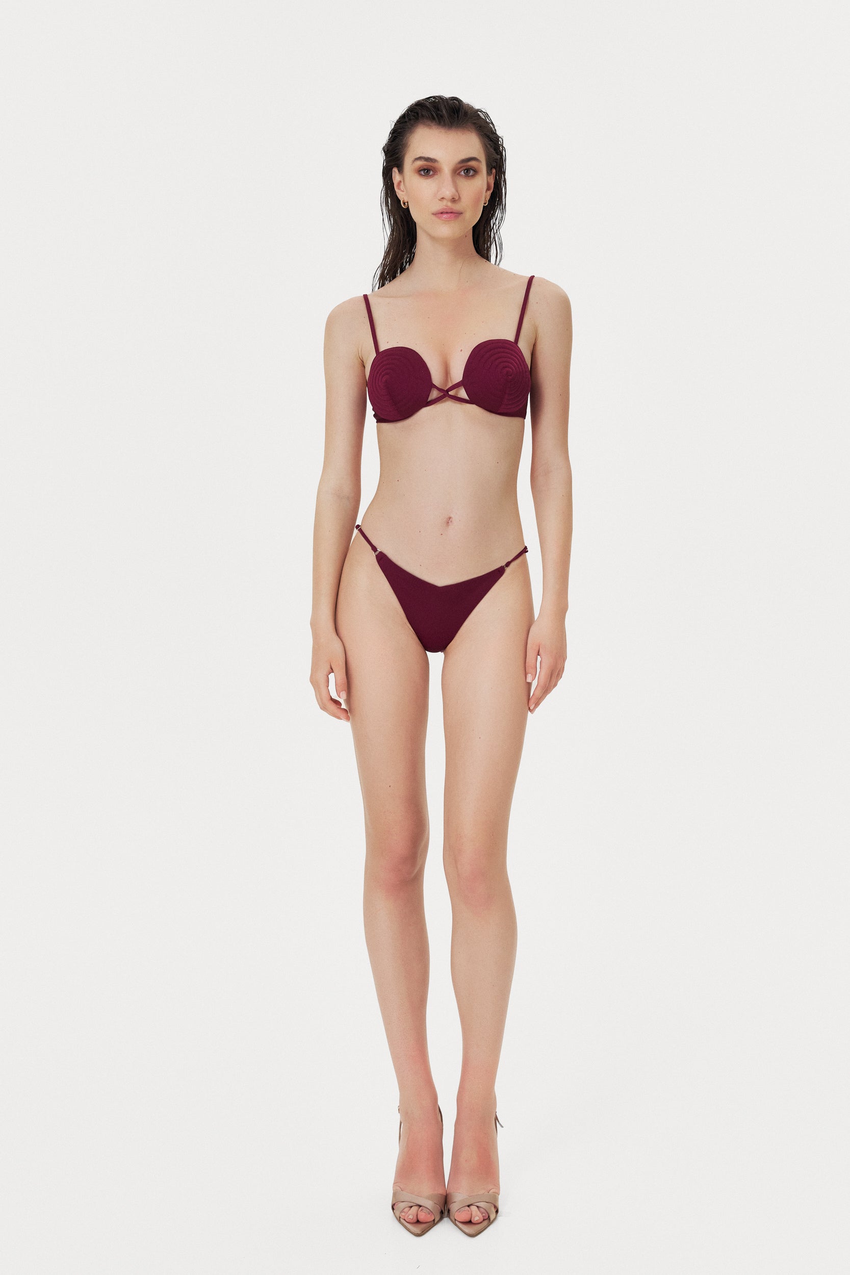 Burgundy Adjustable Side Bottom