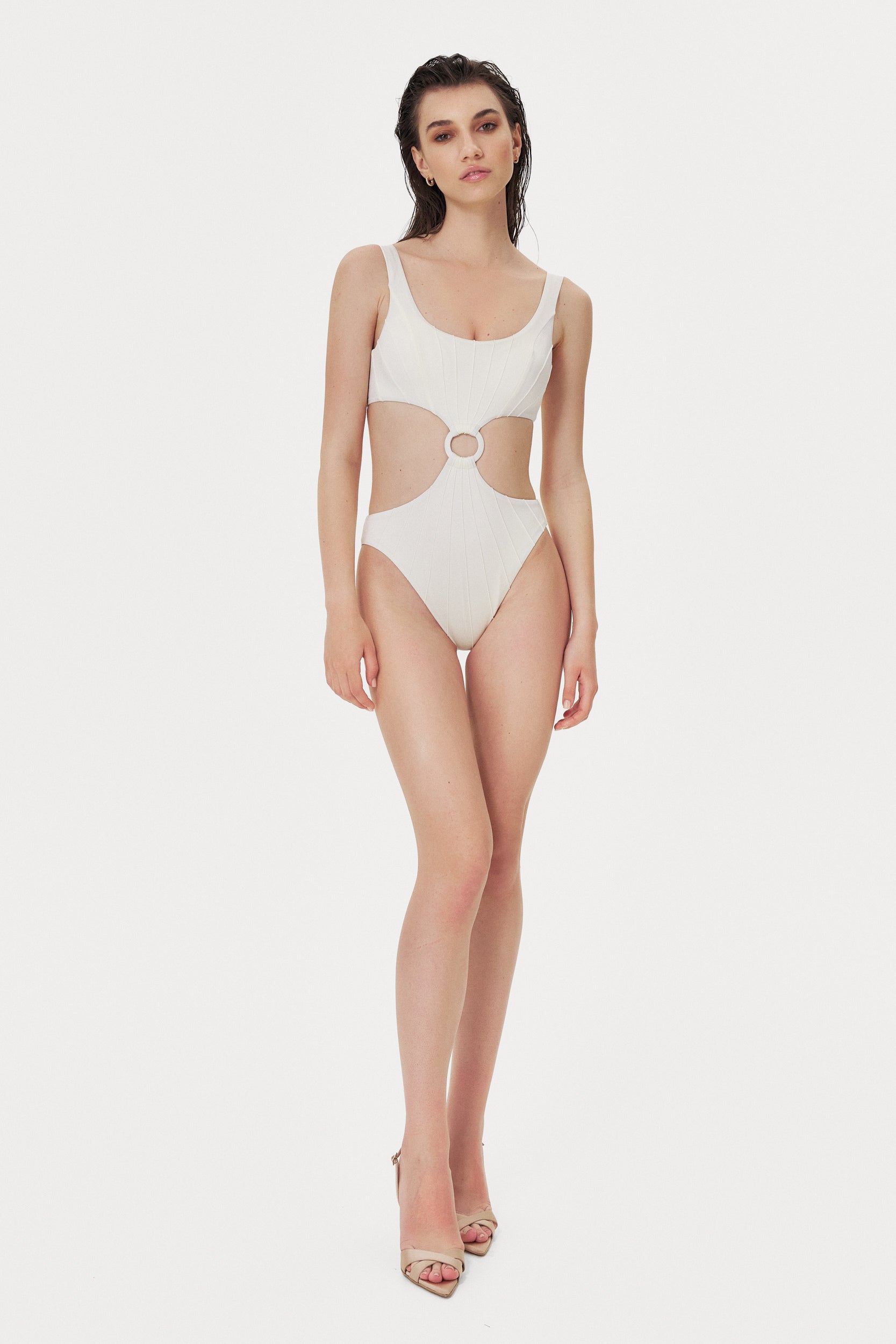 Pearl Coquillage Cut-Out One Piece