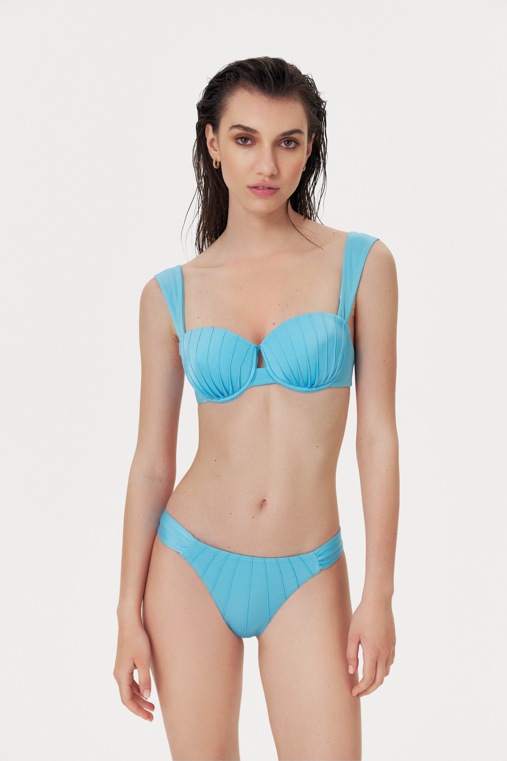 Baby Blue Coquillage Low Rise Bottom